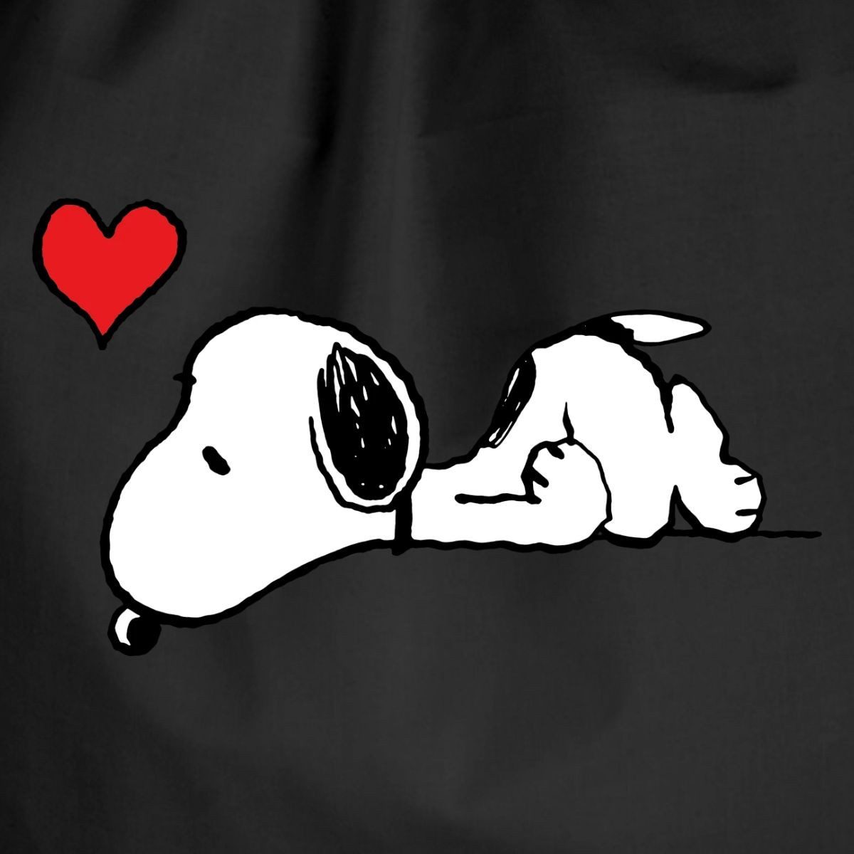 Spreadshirt Turnbeutel Peanuts Snoopy Liebe Herz Love Turnbeutel (1-tlg)