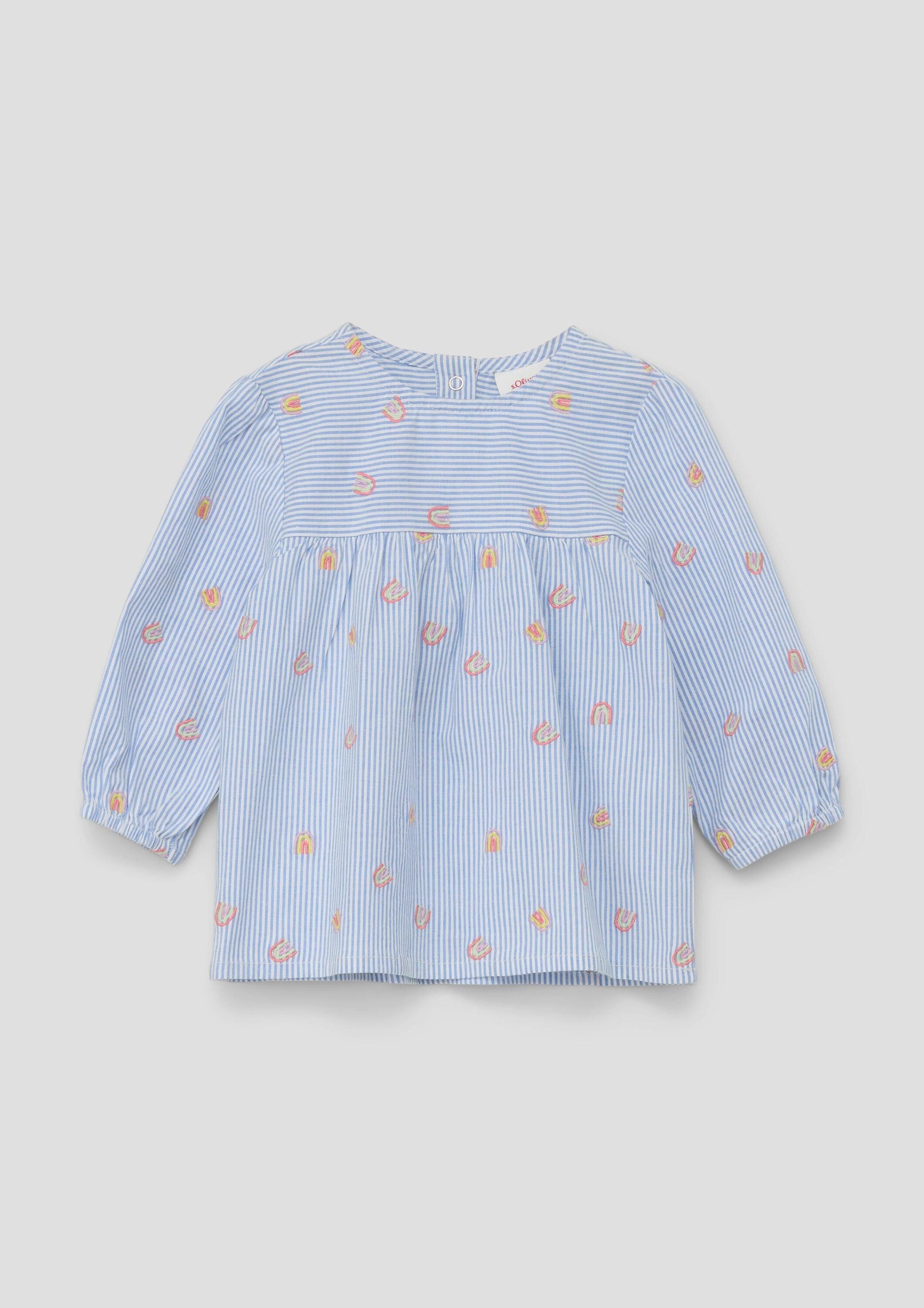 s.Oliver Langarmbluse Bluse Bluse mit All-over-Muster