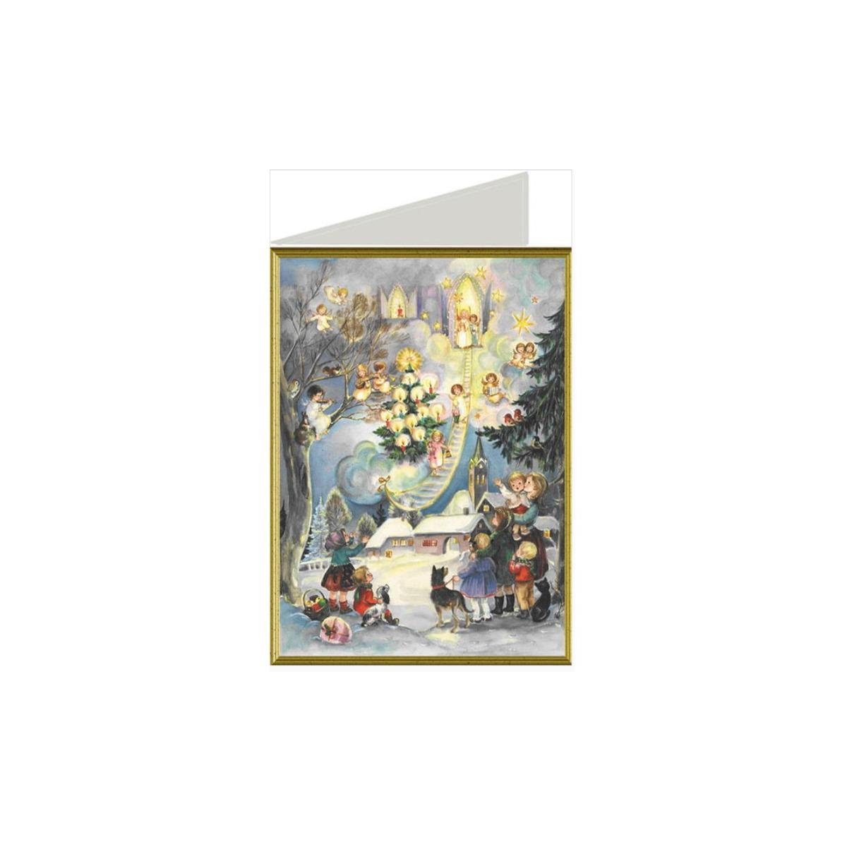 Richard Sellmer Verlag Grußkarte 99704 - Weihnachtskarte - Weihnachtsengel, 17,6 x 12,5 cm