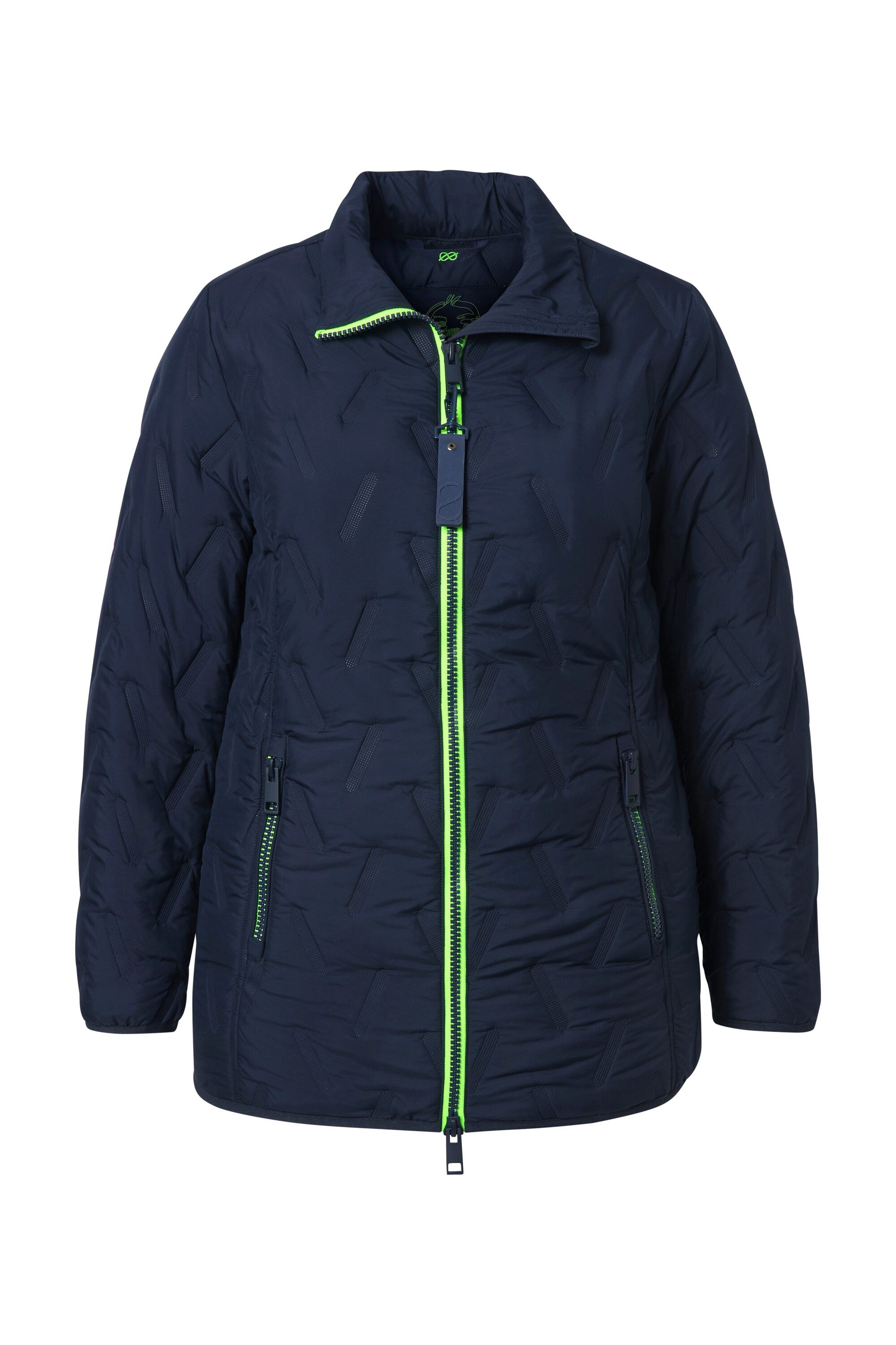 Steppjacke Sandwich-Steppjacke Stehkragen Zipper