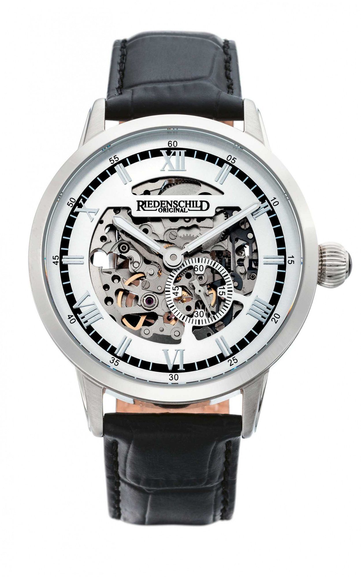 Riedenschild Automatikuhr RS7600-02 Skelettuhr Miyota 8N40 Lederband 42 mm