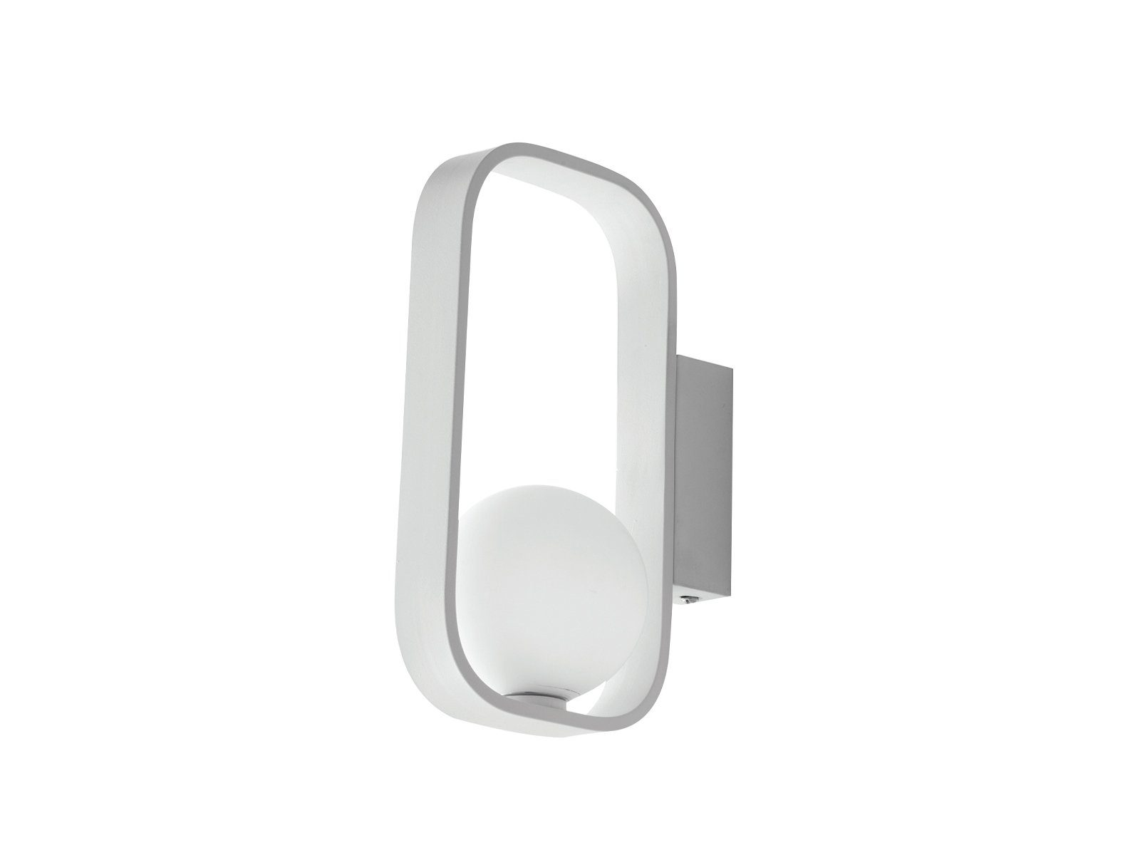 LUCE Design LED Wandleuchte, Dimmfunktion, LED wechselbar, Warmweiß, innen, Bauhaus Glas-kugel Лампыschirm, Treppenhaus & Galerie H: 24cm