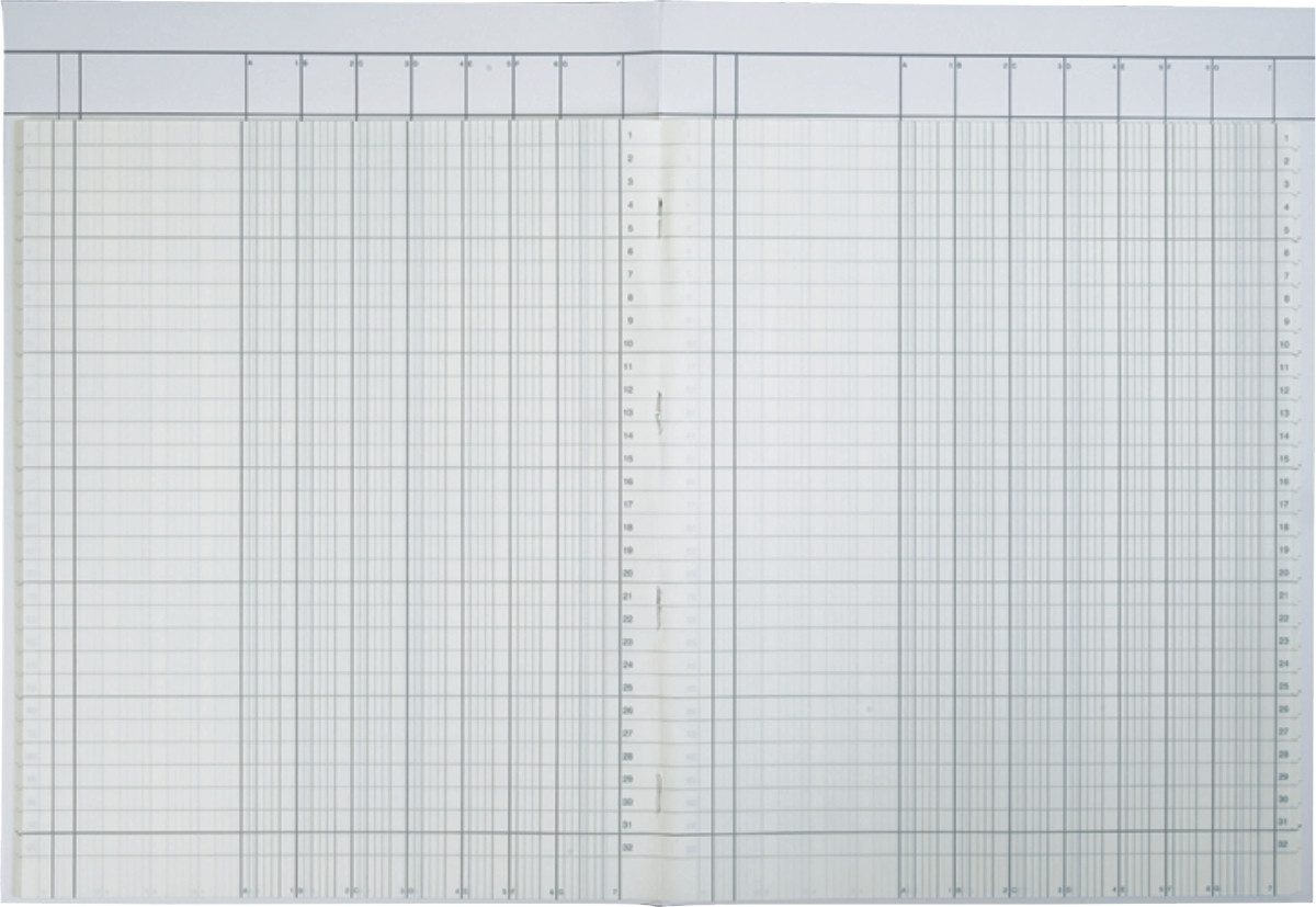König & Ebhardt Notizbuch Spaltenbuch A4 mit Kopfleiste Karton 7 Spalten 40 Blatt (5 Stück)