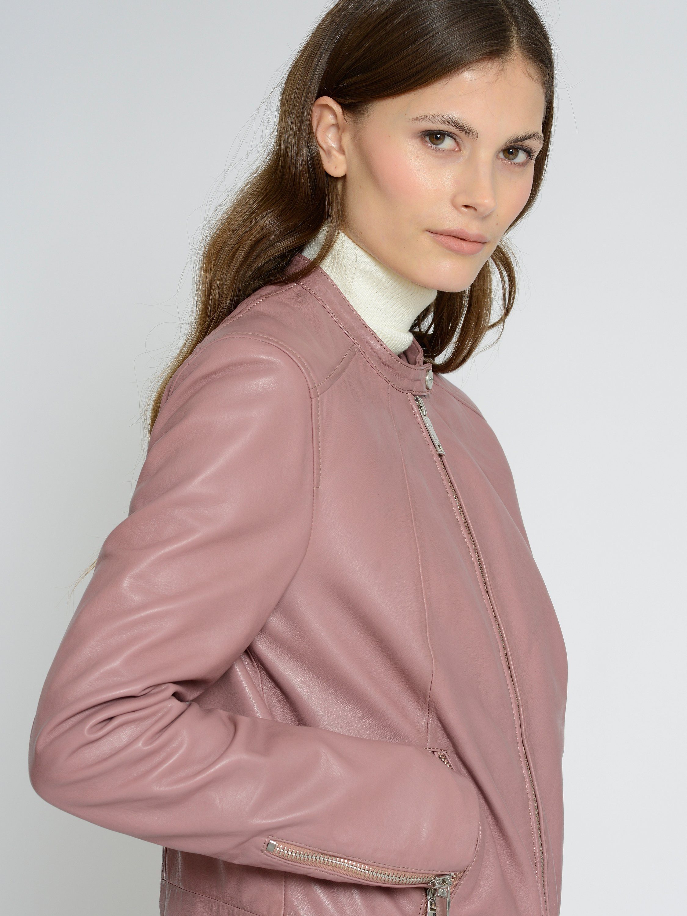 Lederjacke Maze Grenada rose deep