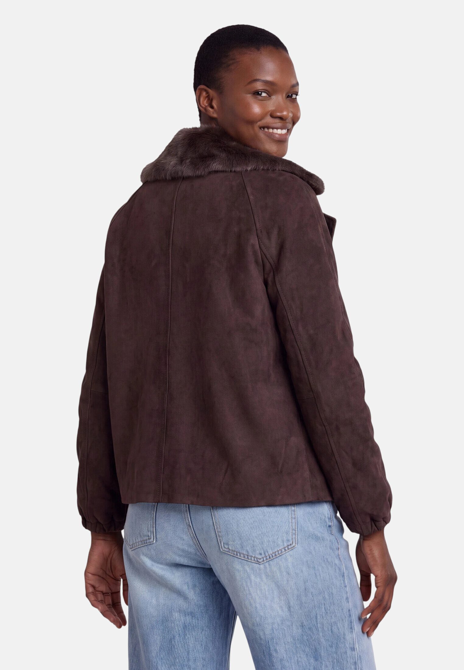 Zero Outdoorjacke Damen mit Kunstfellkragen