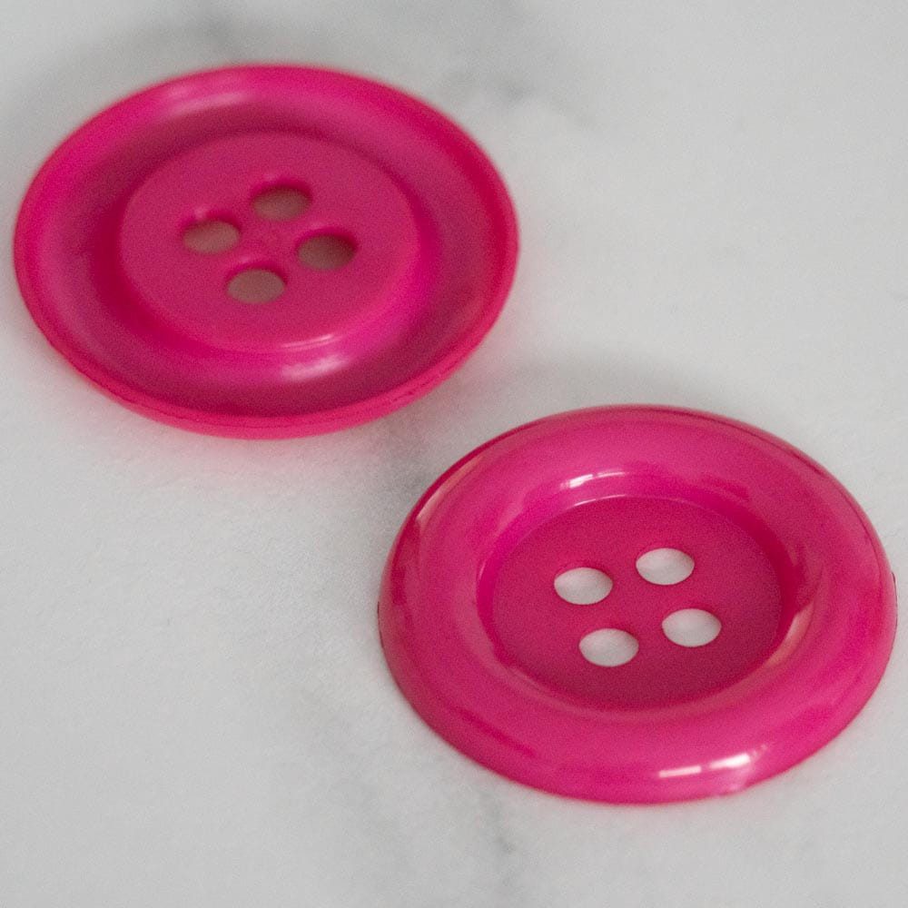 Goldschmidt Kostüme Kostüm XL-Knöpfe 5cm 4 Stk pink