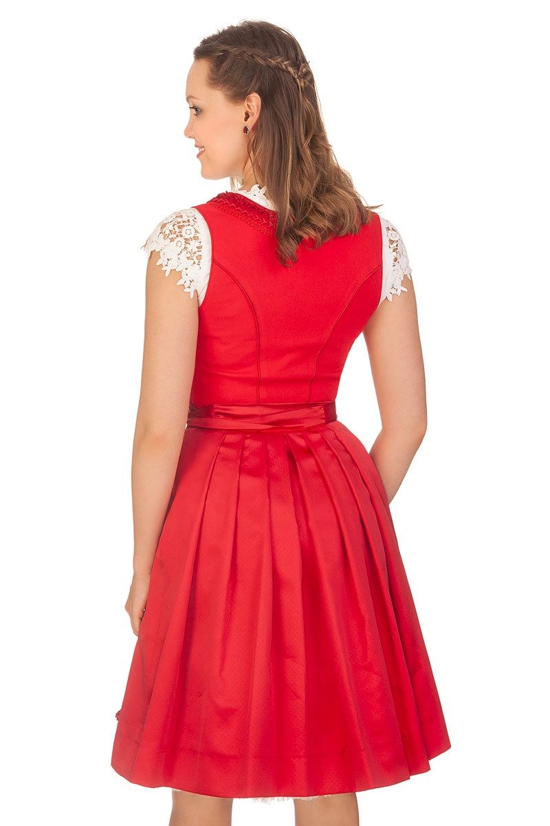 KRÜGER COLLECTION Dirndl Midi Dirndl 2tlg. - RUBY - kirschrot