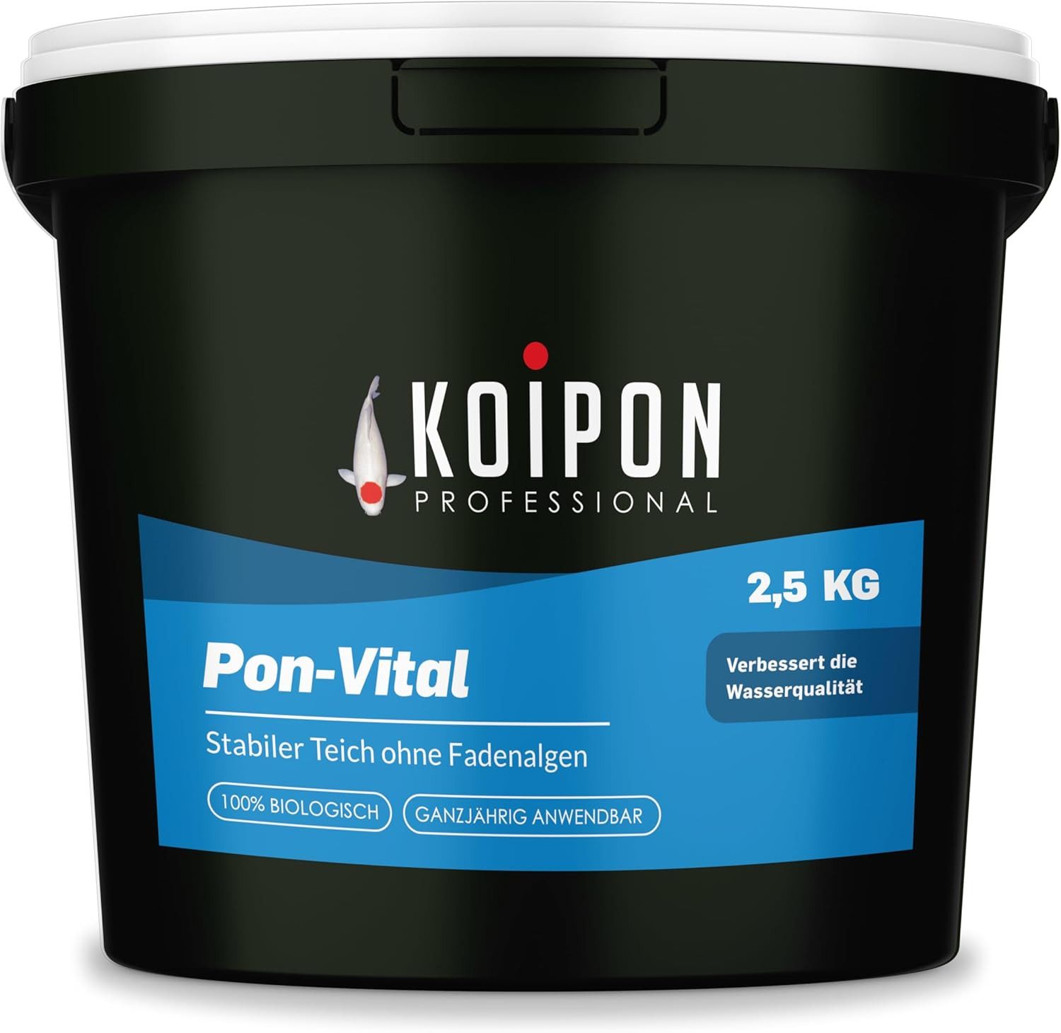 KOIPON Algenbekämpfung KOIPON Pon-Vital Biologische Alternative zum Fadenalgenvernichter, 100% biologisch, Fadenalgen verdrängen, Ohne Chemie, Made in Germany