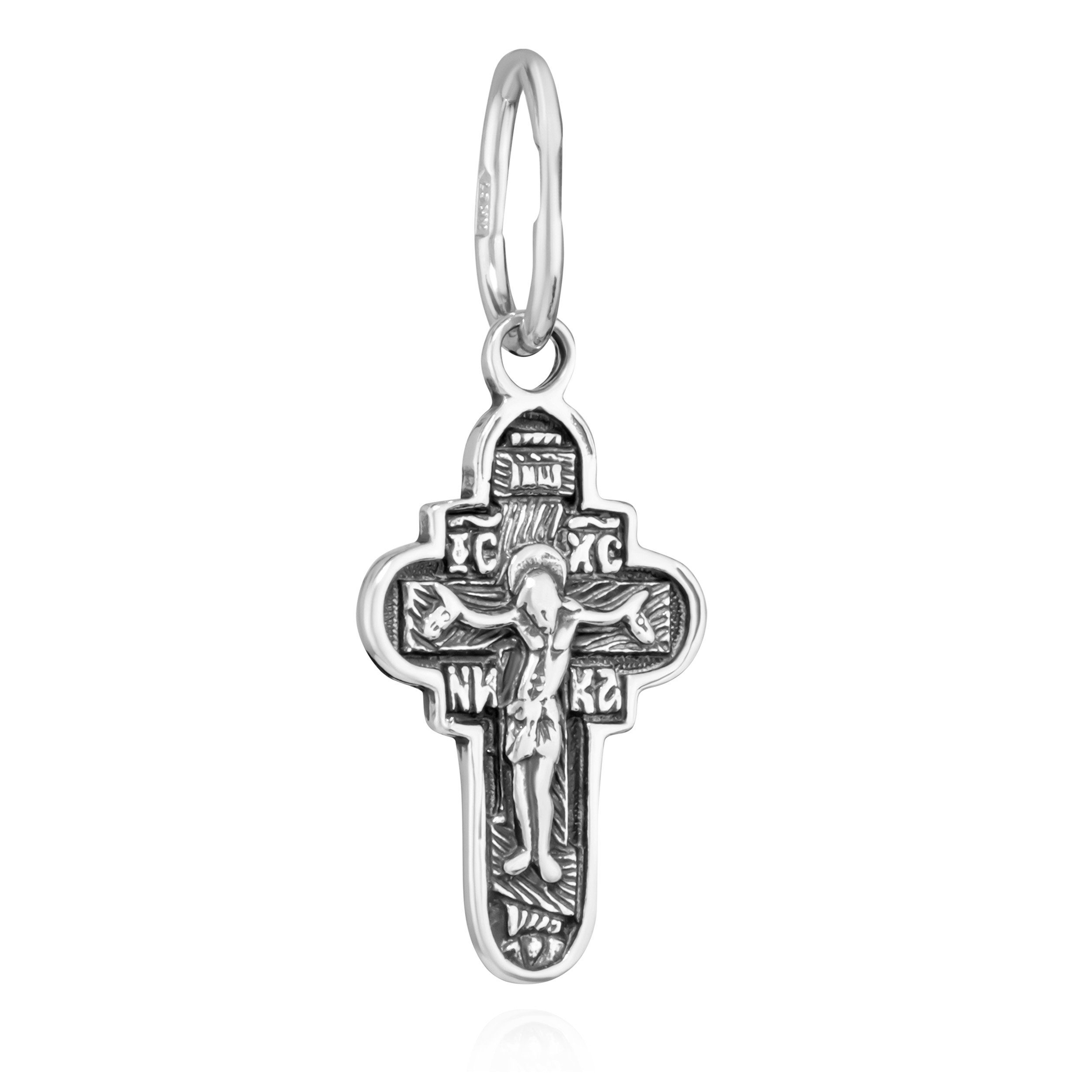 Kreuzanhänger 925er Sterlingsilber Kreuz Orthodoxe Kruzifix Anhä