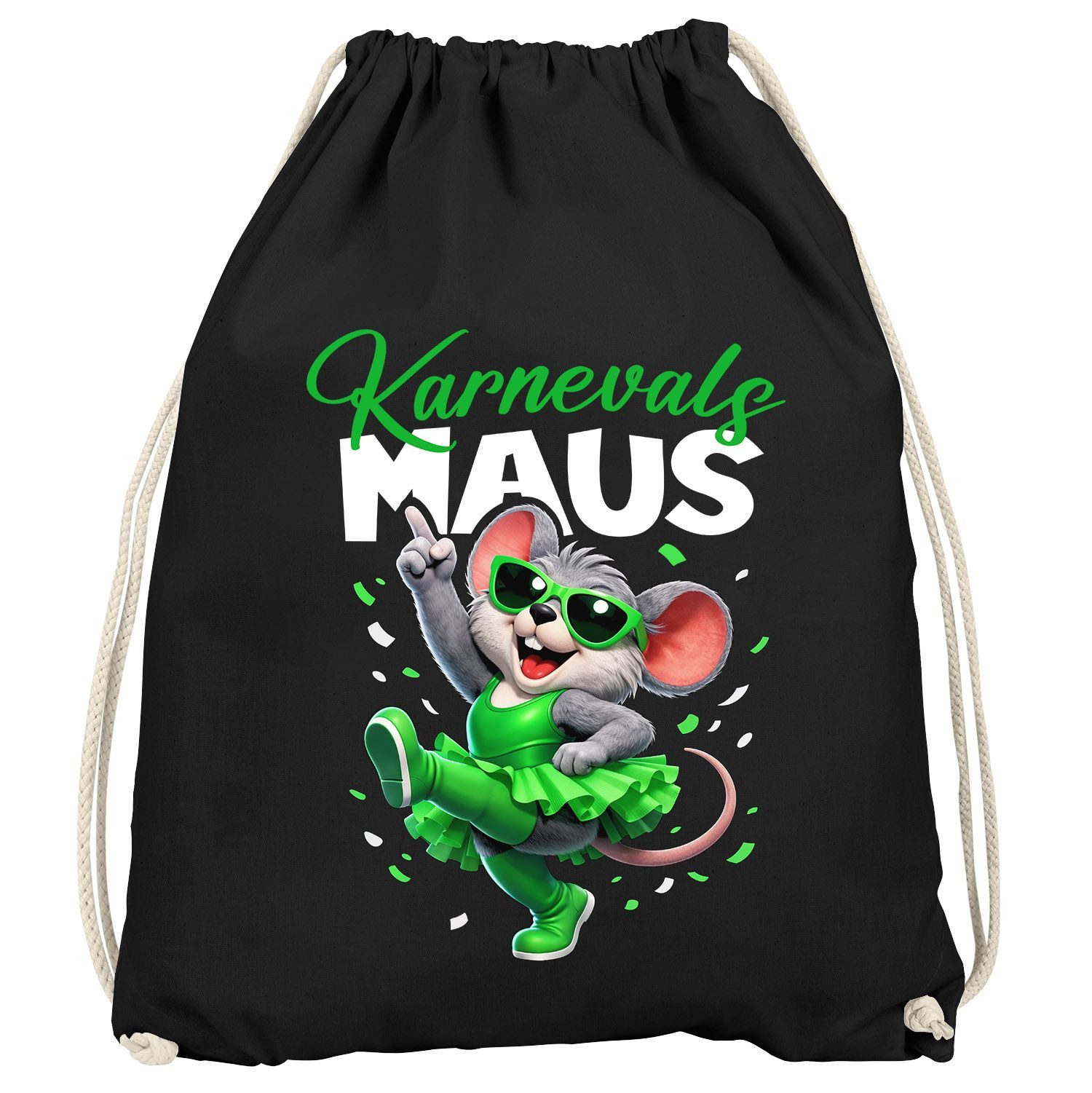 Turnbeutel Turnbeutel Karneval Maus Spruch lustig Faschingsartikel Gadget