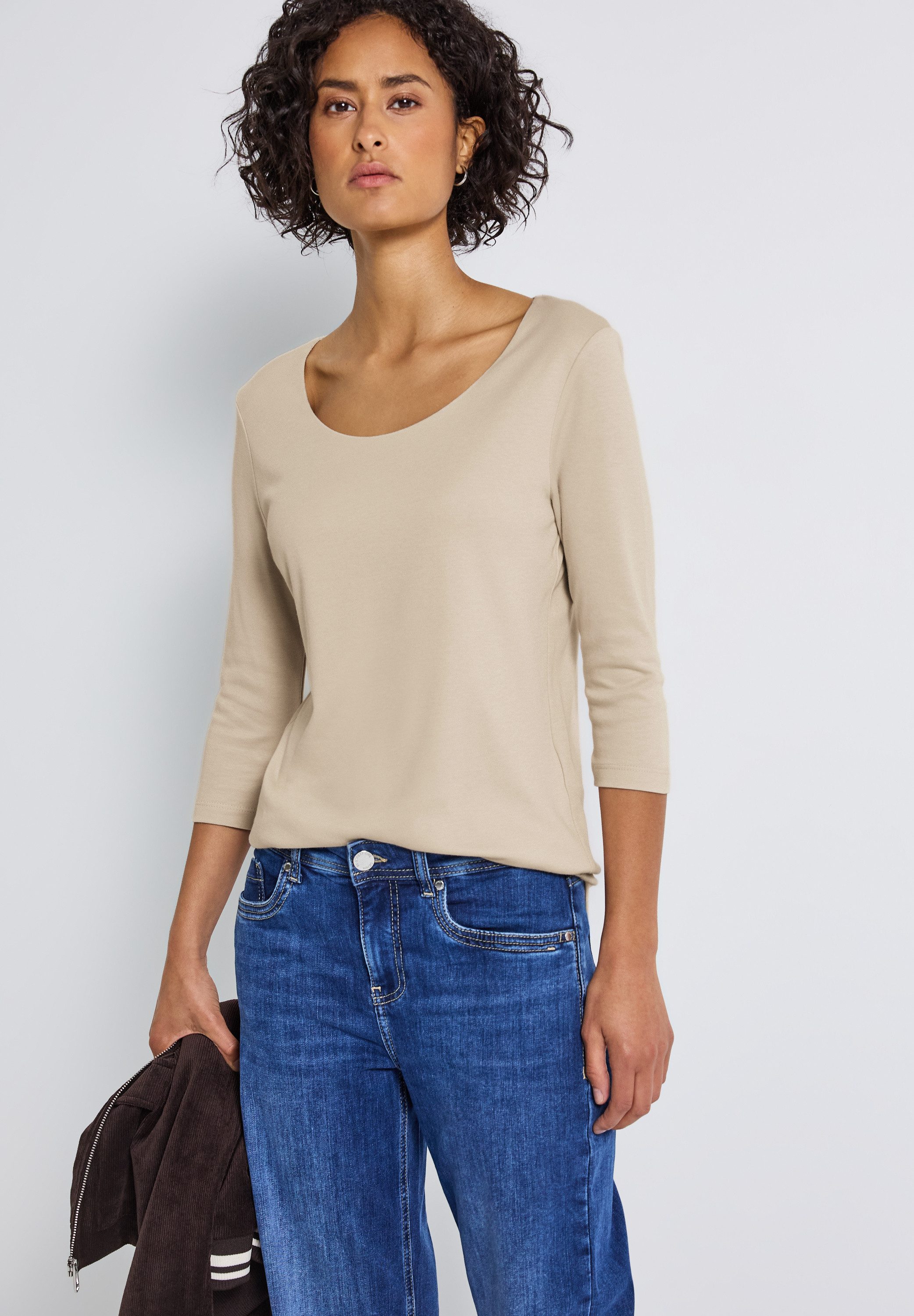 STREET ONE 3/4-Arm-Shirt Style Pania im Basic-Style, mit Rundhals günstig online kaufen