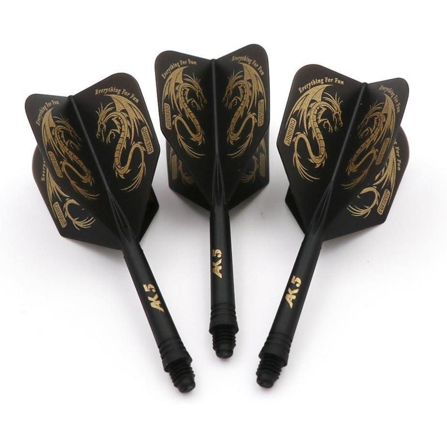LuxusKollektion Pfeilschaft Personalisierte integrierte Dartschäfte und Dart Flights Schwarz