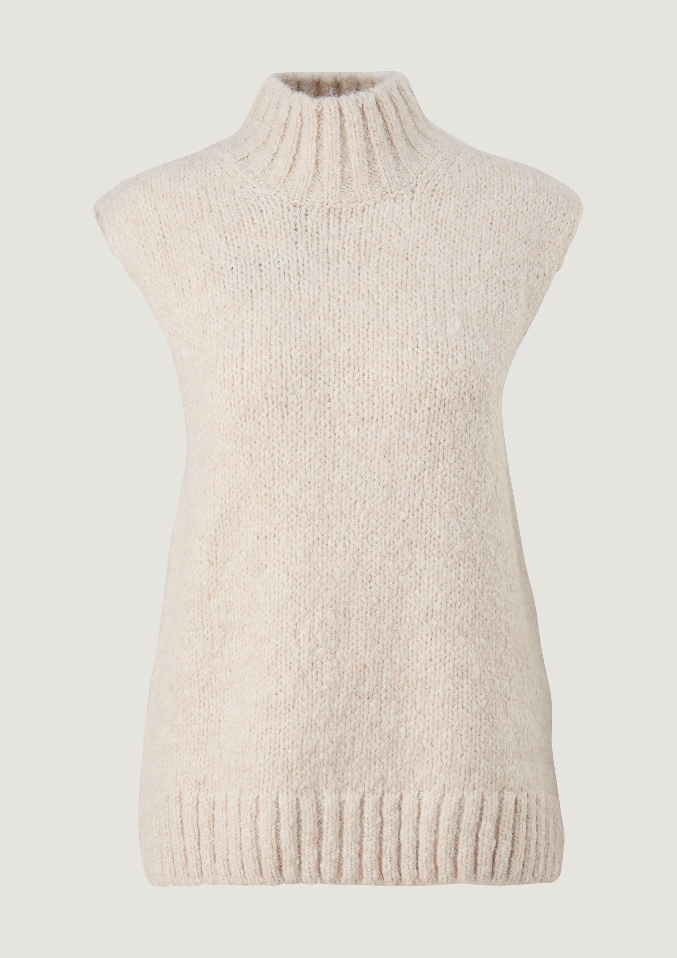 comma Rundhalspullover Strickpullunder Strickpullunder aus Alpakamix
