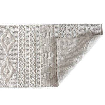 Teppich Doku in Elfenbeinweiß, 150 x 80 cm, LaLe Living, rechteckig, aus PET Garn