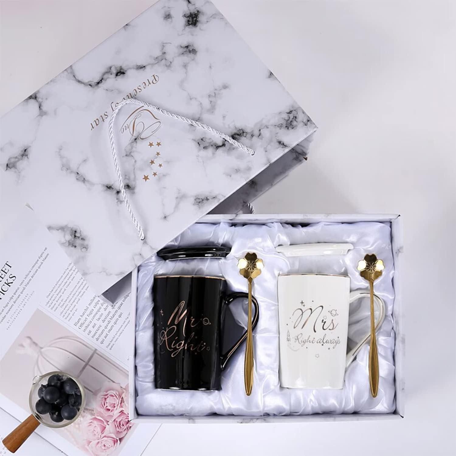 LuxusKollektion Tasse Mr und Mrs Tassen Set Hochzeit Valentinstag Geschenk Brautpaar, Keramik – Bild 2 von 5