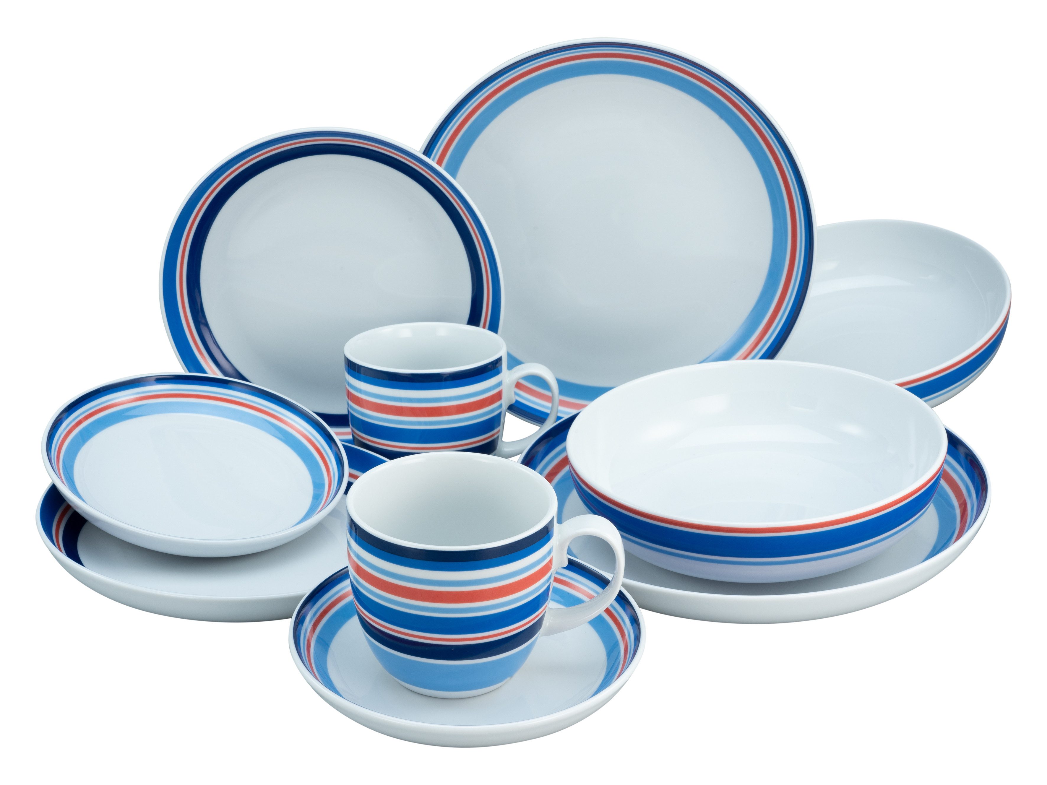 CreaTable Kombiservice (10-tlg), 2 Personen, Porzellan