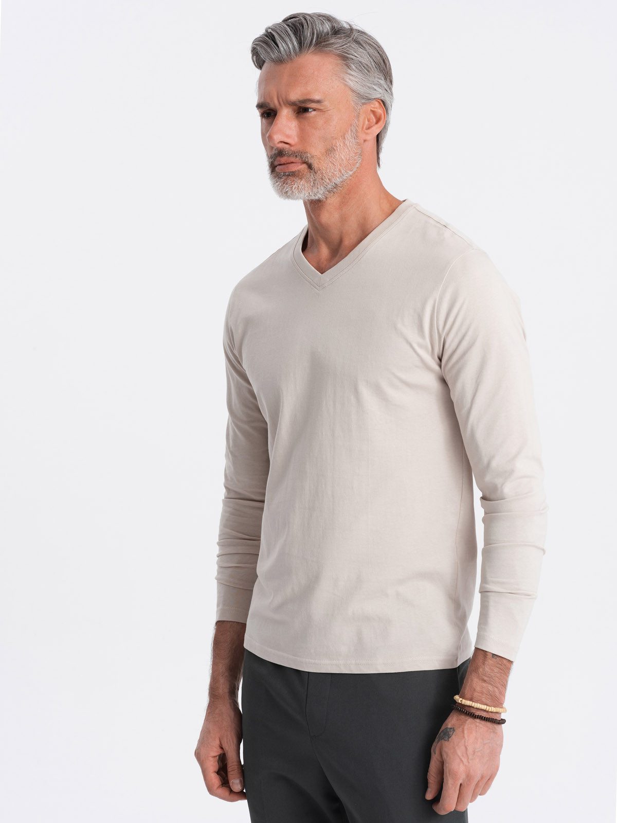 OMBRE Longsleeve Longsleeve für Herren mit V-Ausschnitt. günstig online kaufen