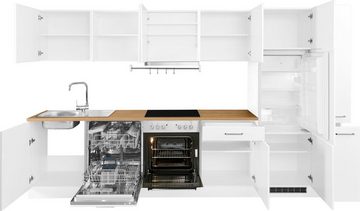 HELD MÖBEL Küchenzeile Kehl, mit E-Geräten, Breite 330 cm, inkl. Kühlschrank und Geschirrspüler