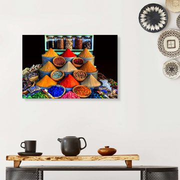 Posterlounge Forex-Bild HADYPHOTO, Orientalische Gewürze in Marrakesch, Küche Orientalisches Flair Fotografie
