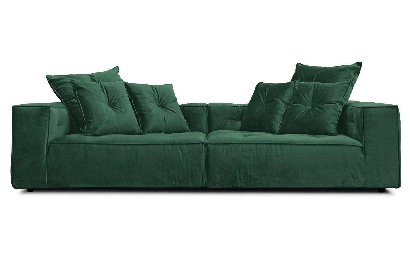 daslagerhaus living Sofa Sofa Brian 3 Sitzer Samt forest green