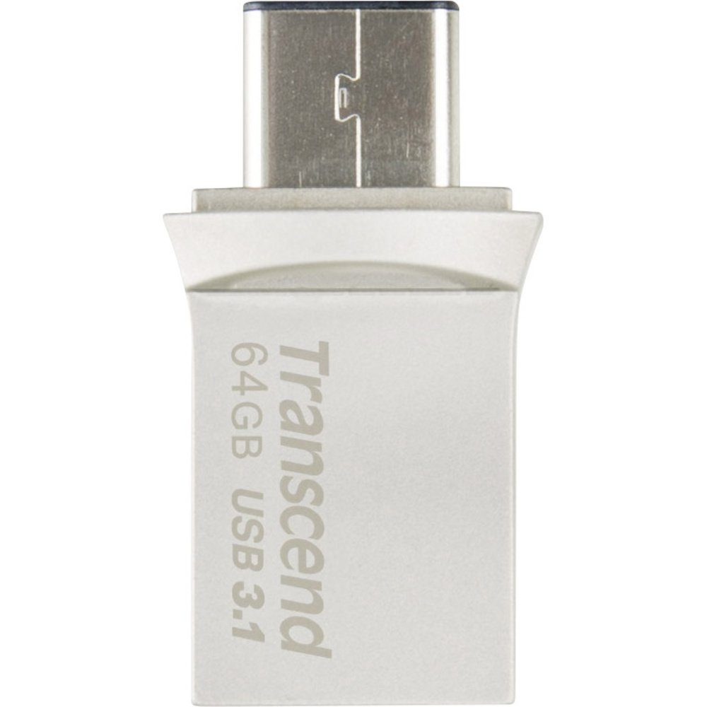 Transcend Transcend JetFlash® 890 USB-Zusatzspeicher Smartphone/Tablet Silber 64 Micro-USB-Stick