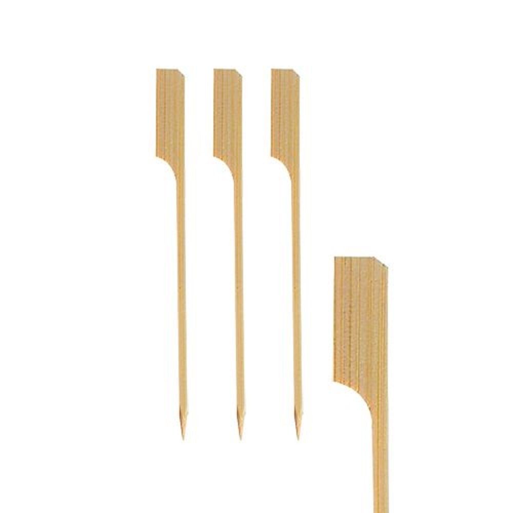 PAPSTAR Partyspieße 250 Fingerfood-Spieße "Golf" 12 cm, Fähnchen-Länge ca. 2,5 cm