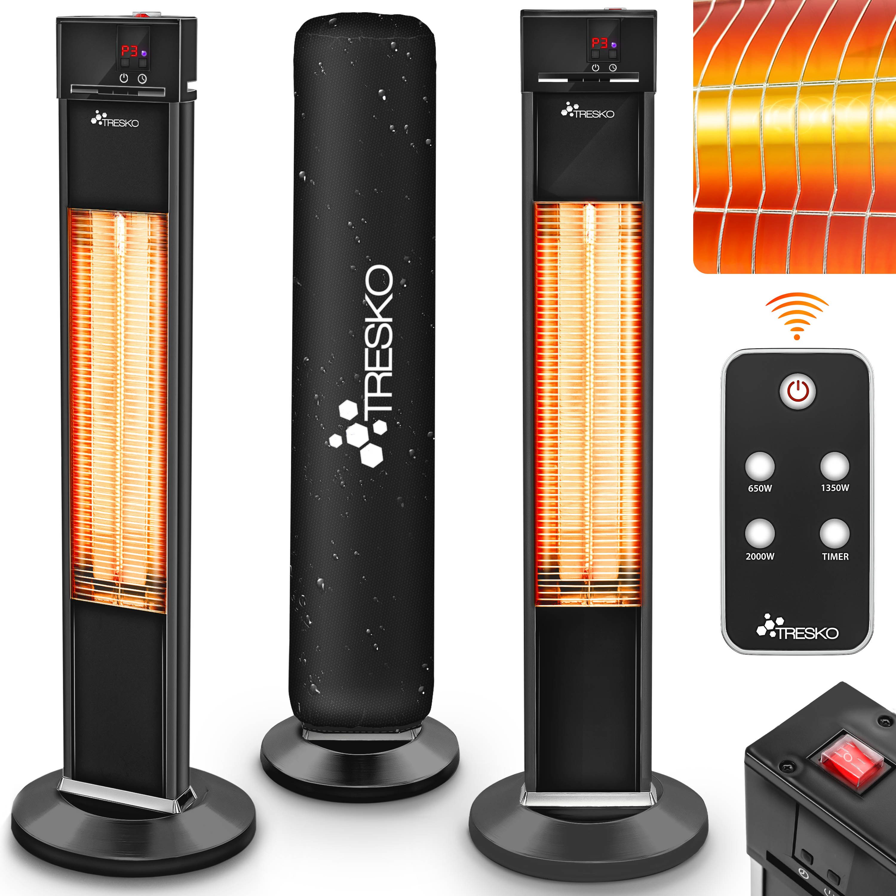 TRESKO Heizstrahler Infrarot Stand-Heizstrahler Wärmestrahler Fernbedienung günstig online kaufen