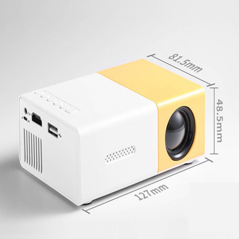 Tragbarer Beamer Mini-Projektor, Filmprojektor 1080p Beamer, GelldG Mini