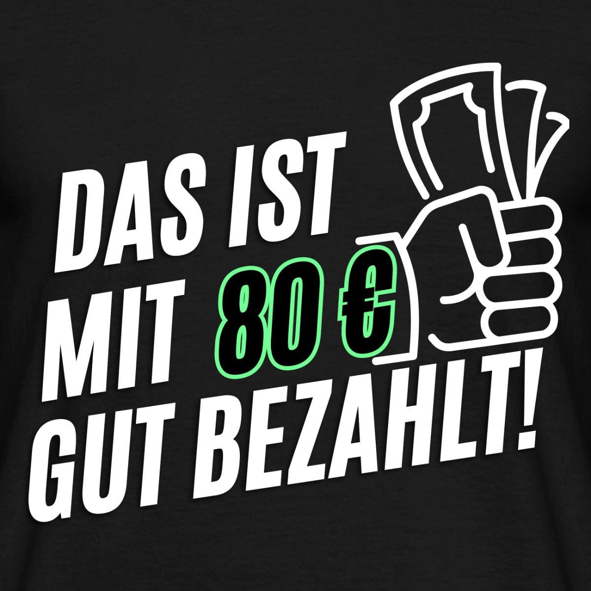 Spreadshirt T-Shirt Das ist mit 80 Euro gut bezahlt Trash-TV Händler Männer T-Shirt (1-tlg)