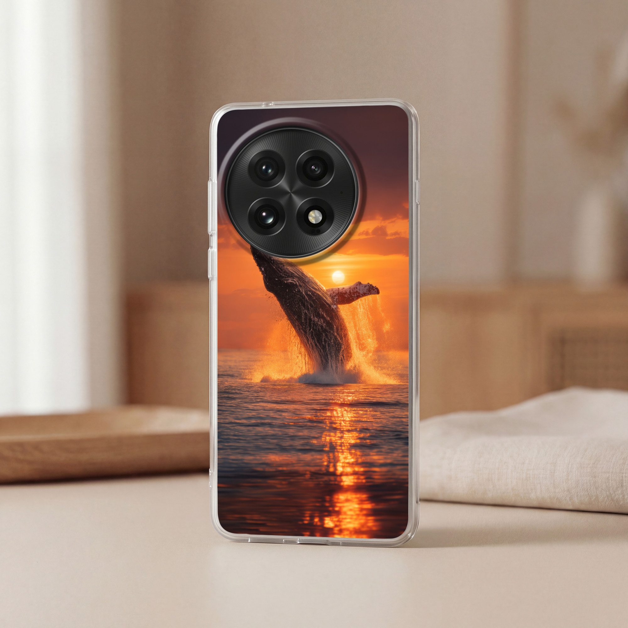 MuchoWow Handyhülle für OnePlus 13 Wal - Sonne - Meer, Phone Case, Silikon, Schutzhülle Dünn