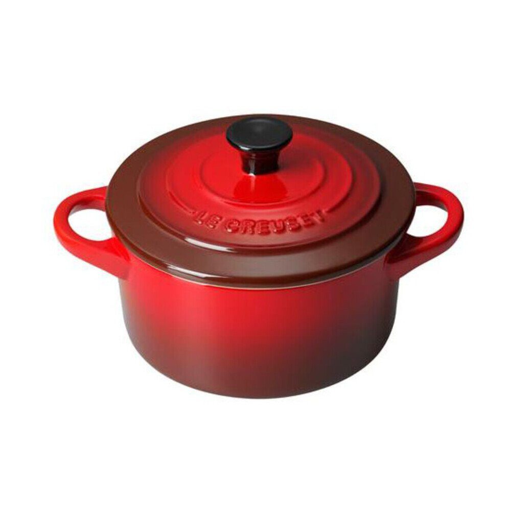 LE CREUSET Auflaufform Mini Cocotte 10,5cm kirschrot Steinzeug, Steinzeug, Mini-Cocotte, Auflaufform, Schälchen, für 1 Portion, Made in France
