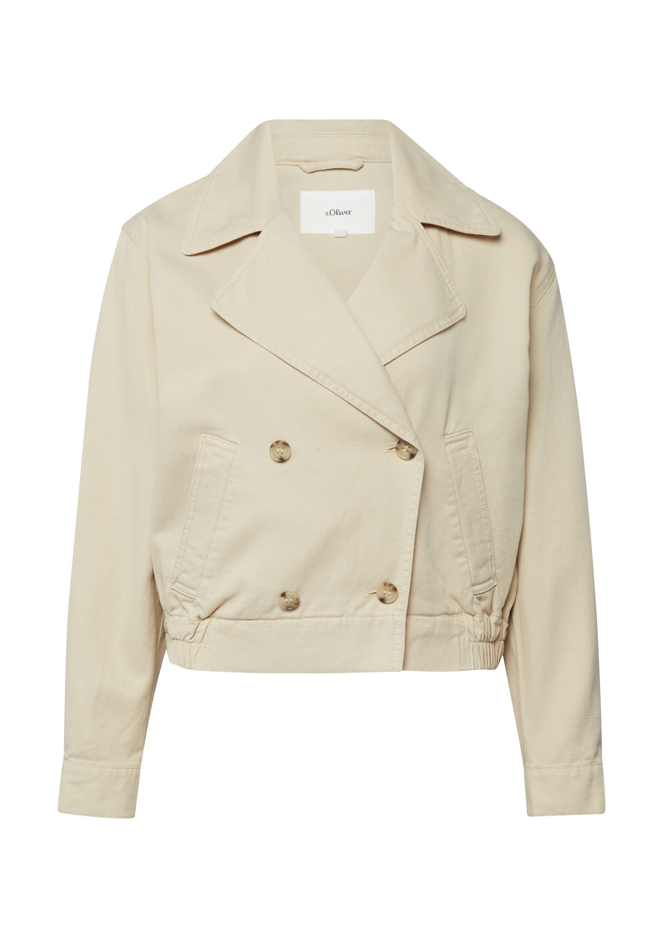 s.Oliver Funktionsjacke Indoor-Jacke Cabanjacke aus Twill im Relaxed Fit