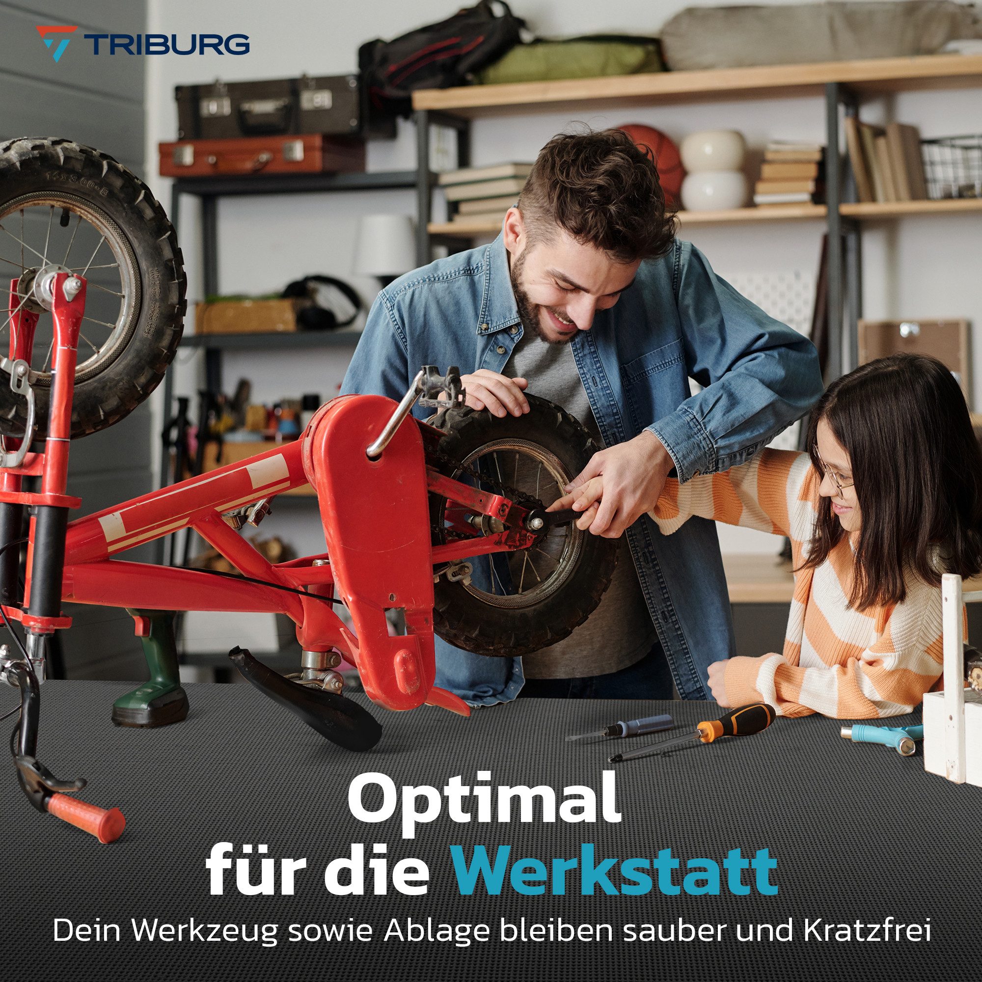 TRIBURG Antirutsch Teppichunterlage TRIBURG Universal Antirutschmatte I Zuschneidbar und Abwaschbar, Teppich Antirutschunterlage, Schubladen Matte – Bild 5 von 5