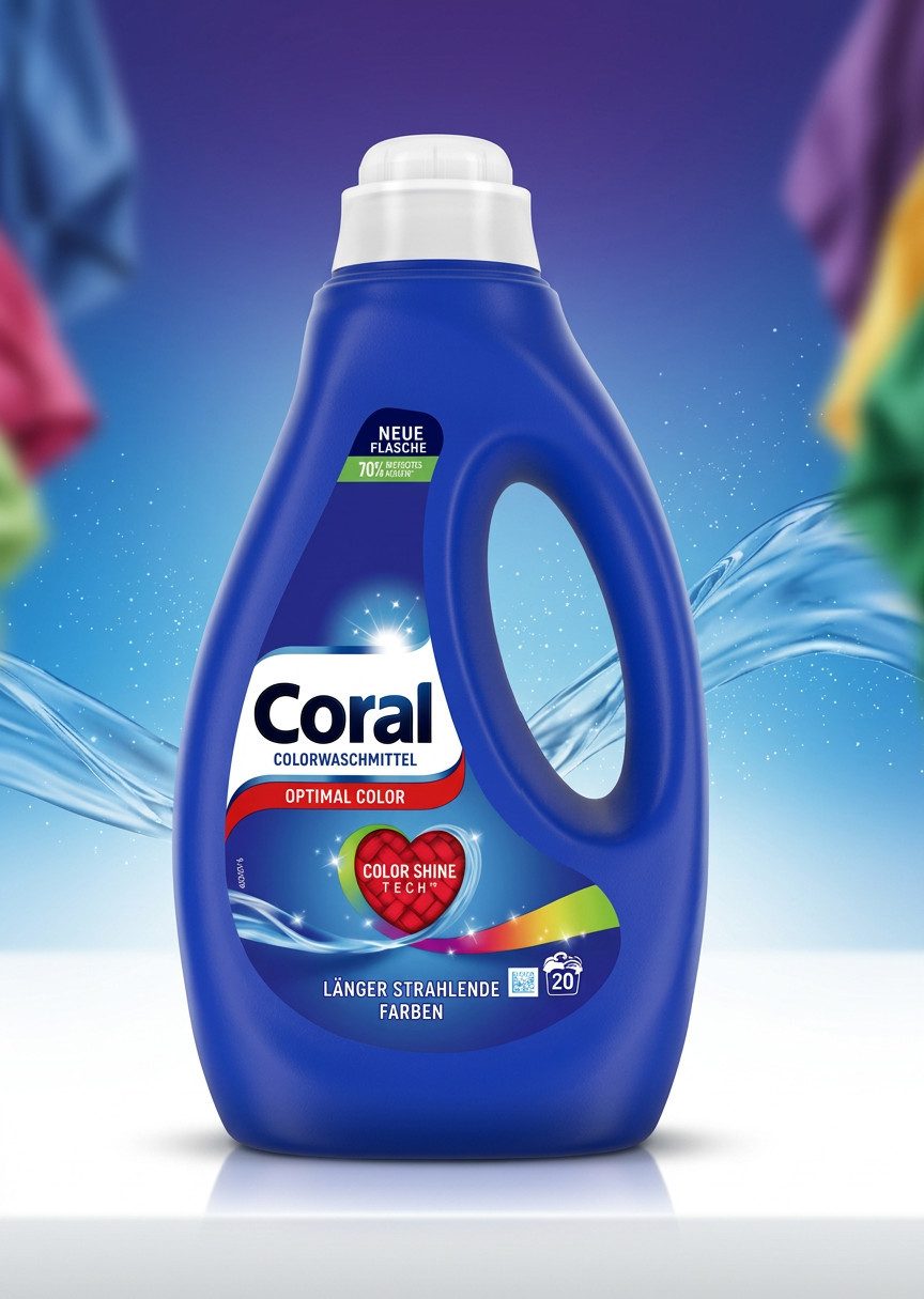Coral Coral Waschmittel Optimal Color – 1 Liter Colorwaschmittel