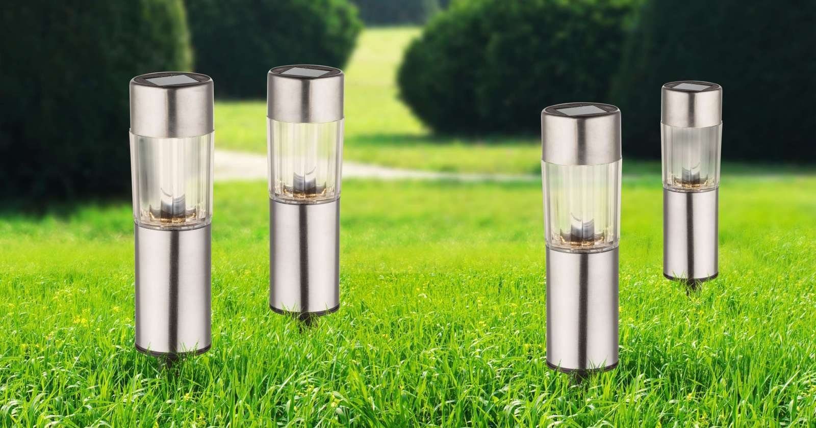 LED Solarleuchte Solarleuchte Garten Set Weg Solarlampe Außen Außenleuchte Solar