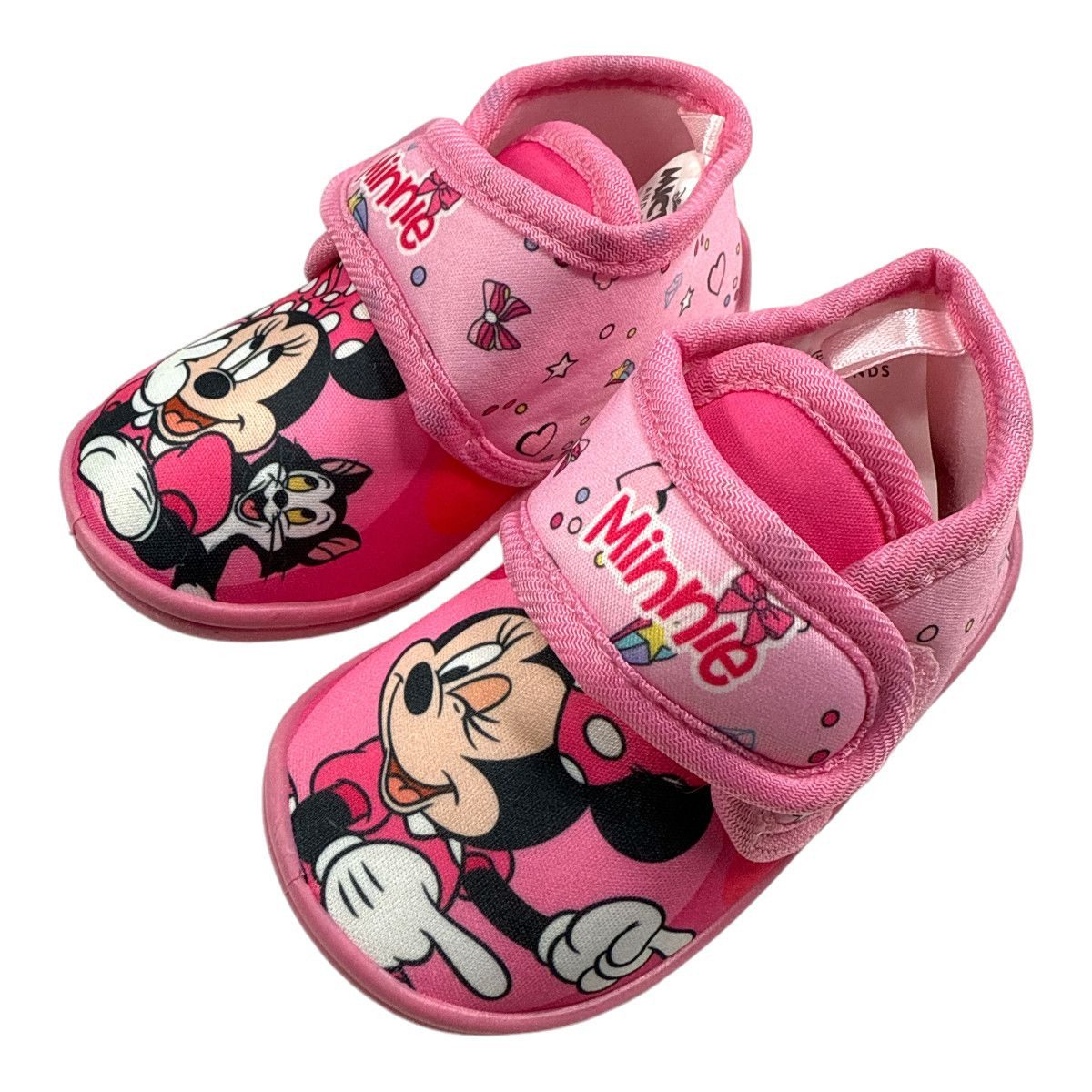 Minnie Mouse Mädchen Hausschuhe Klettverschluss 22 - 27 Hausschuh