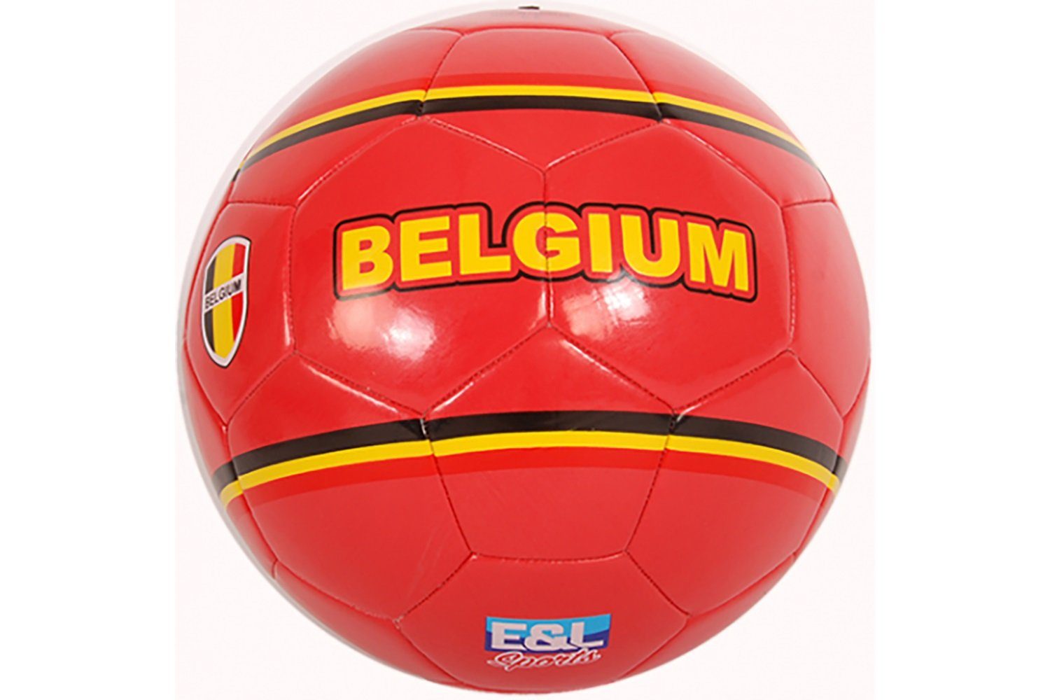 TPFSports Fußball E&L Fußball für Kinder (Kinderball Belgien, Kinderfußball), Belgien Ball Rot