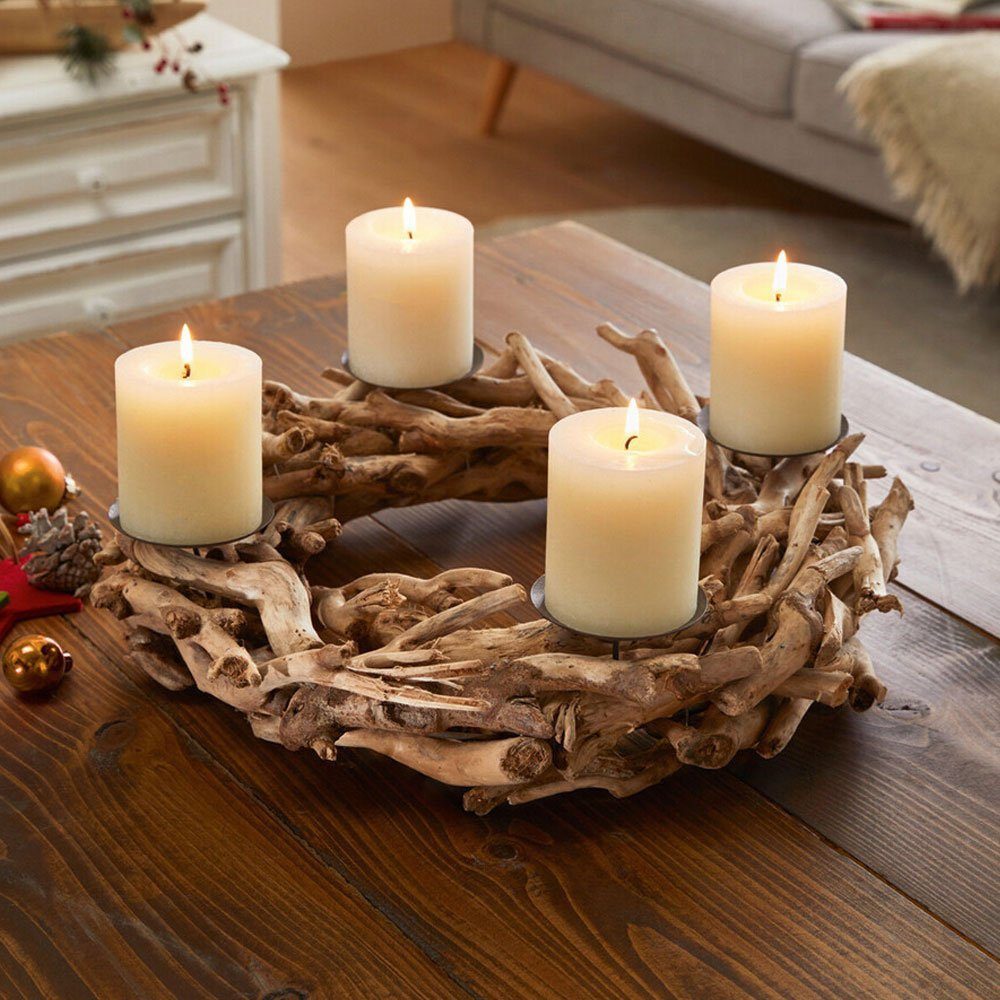Home-trends24.de Adventskranz Deko Kranz Adventskranz rund günstig online kaufen