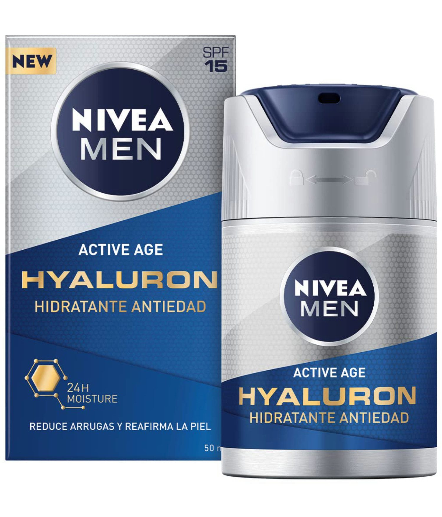 Gesichtspflege NIVEA MEN Anti-Age Hyaluron Feuchtigkeitscreme LSF 15