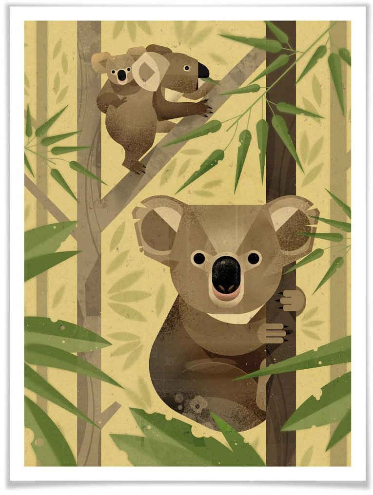 Wall-Art Poster Koala, Tiere (1 St), Poster, Wandbild, Bild, Wandposter