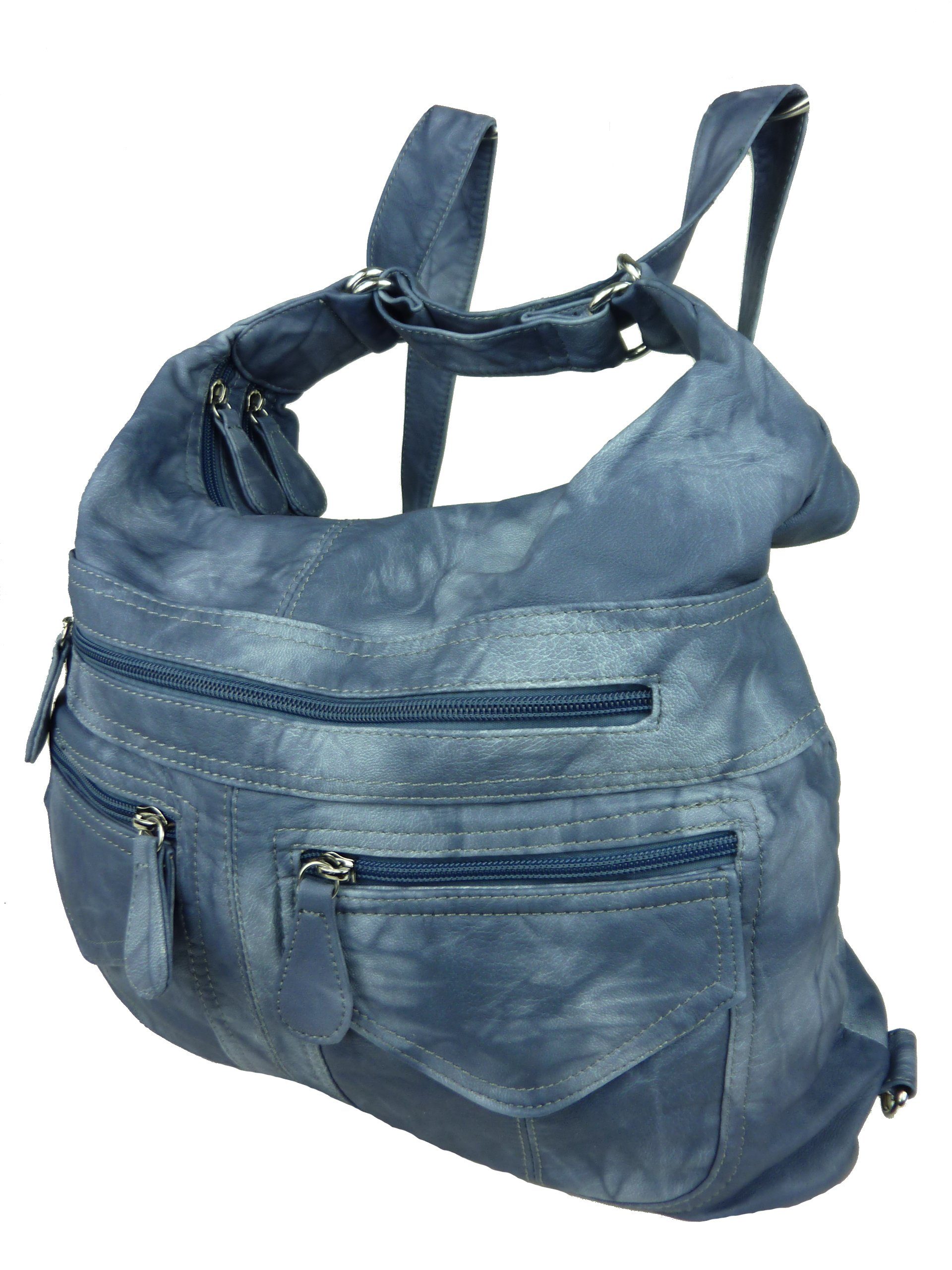 Taschen4life Schultertasche Rucksacktasche AK3435 Multifunktionstasche Schultertasche, Rucksack
