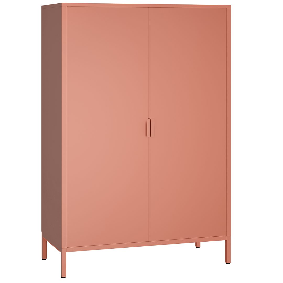 skølm Kommode Ituri aus Metall (Terrakotta), Highboard mit 2 Einlegeböden, höhenverstellbare Füße