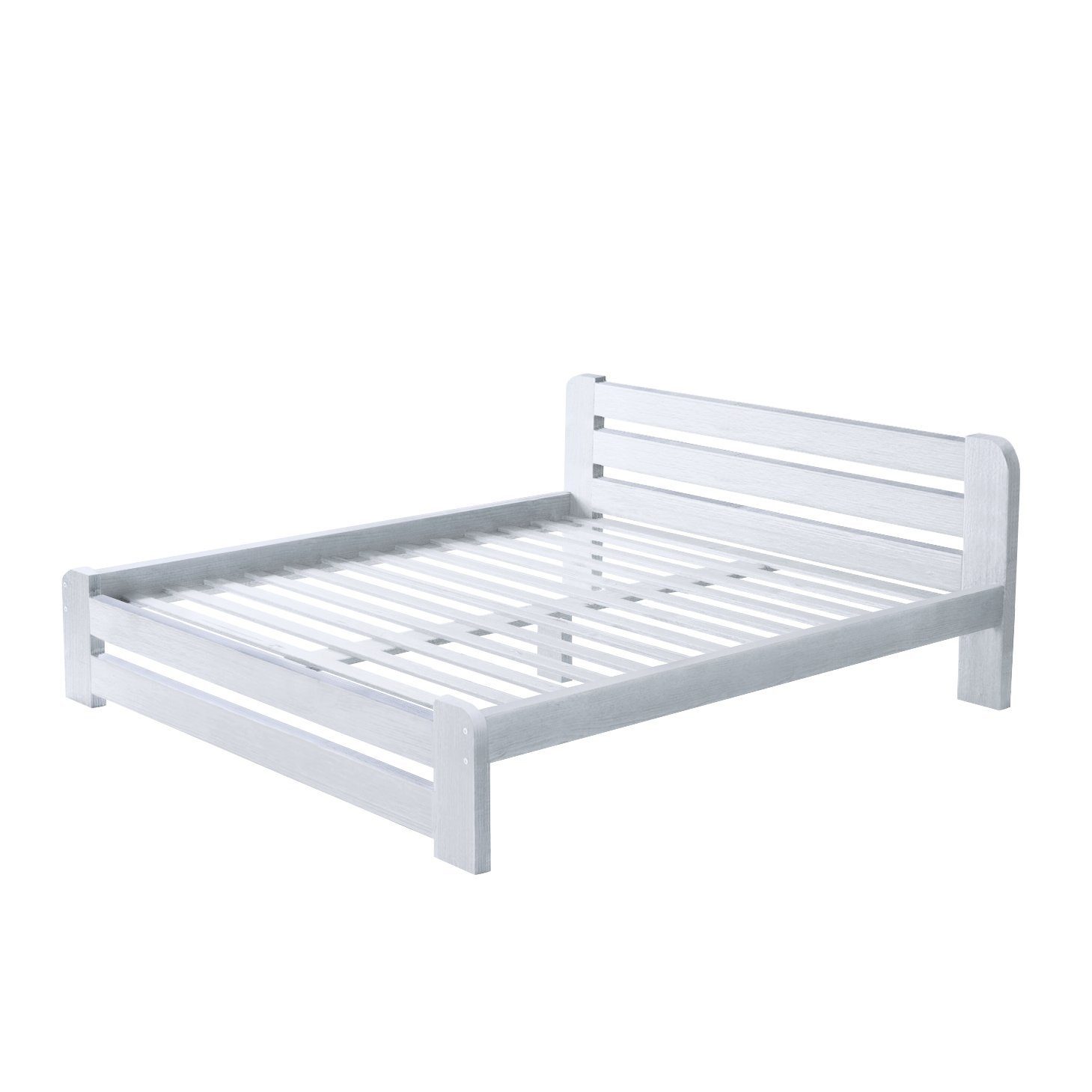 Furnify Holzbett Holzbett futtonbett bettgestell bett Weiß 120x200 Ohne Mat günstig online kaufen