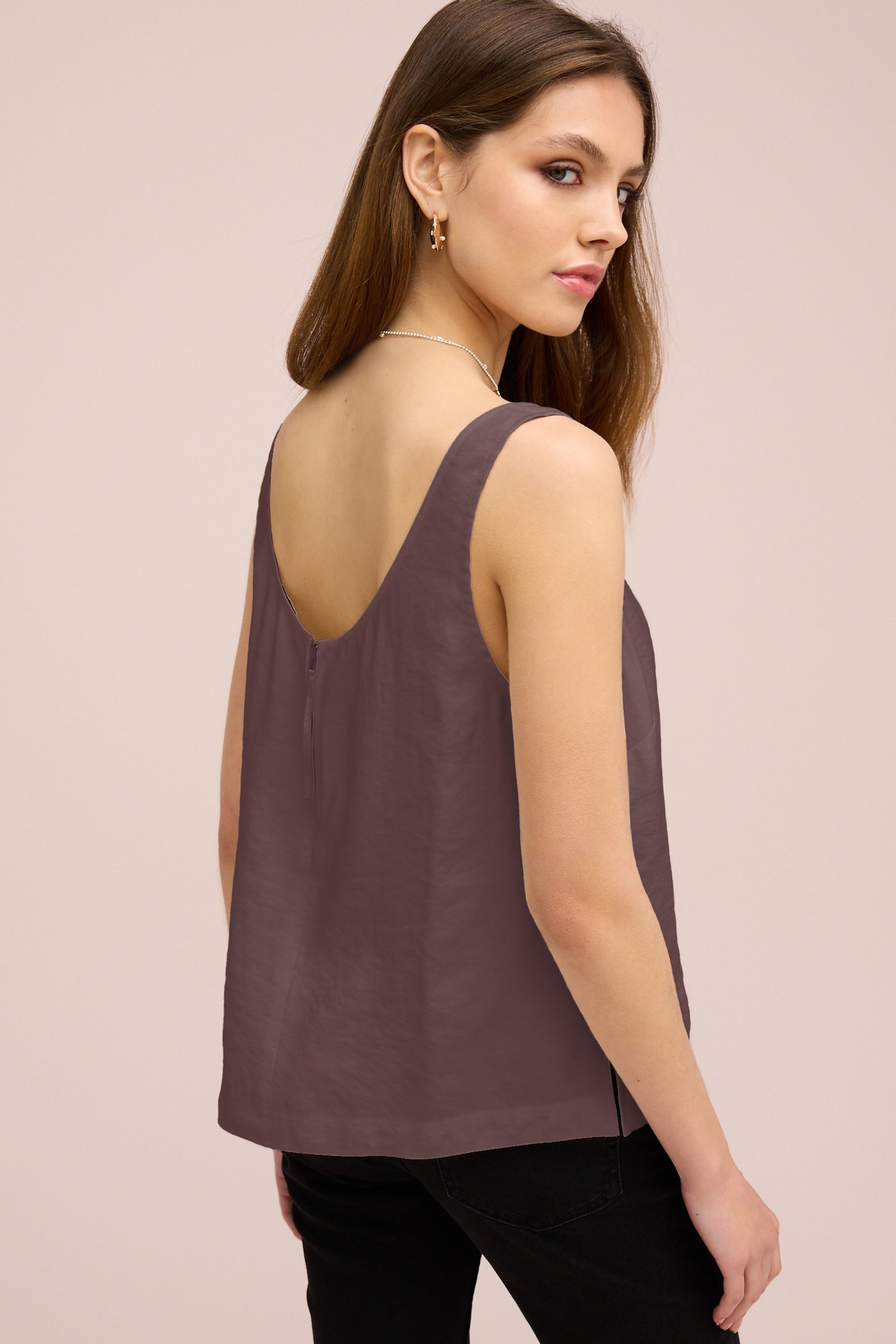 Next Shirttop Ärmelloses Tanktop mit U-Ausschnitt günstig online kaufen