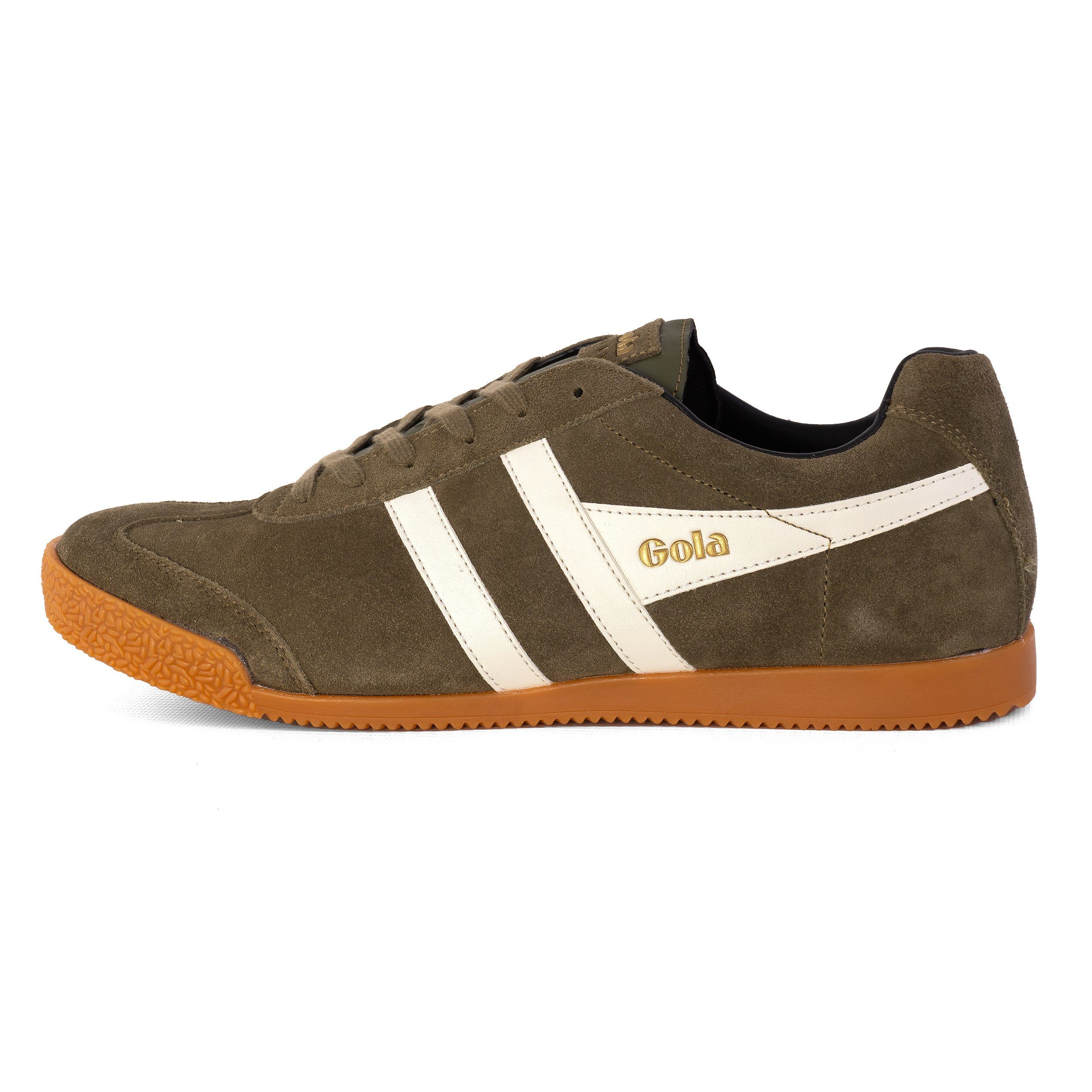 Gola Gola Harrier Suede Schuhe Herren Sneaker khaki/ Off White Black Sneaker