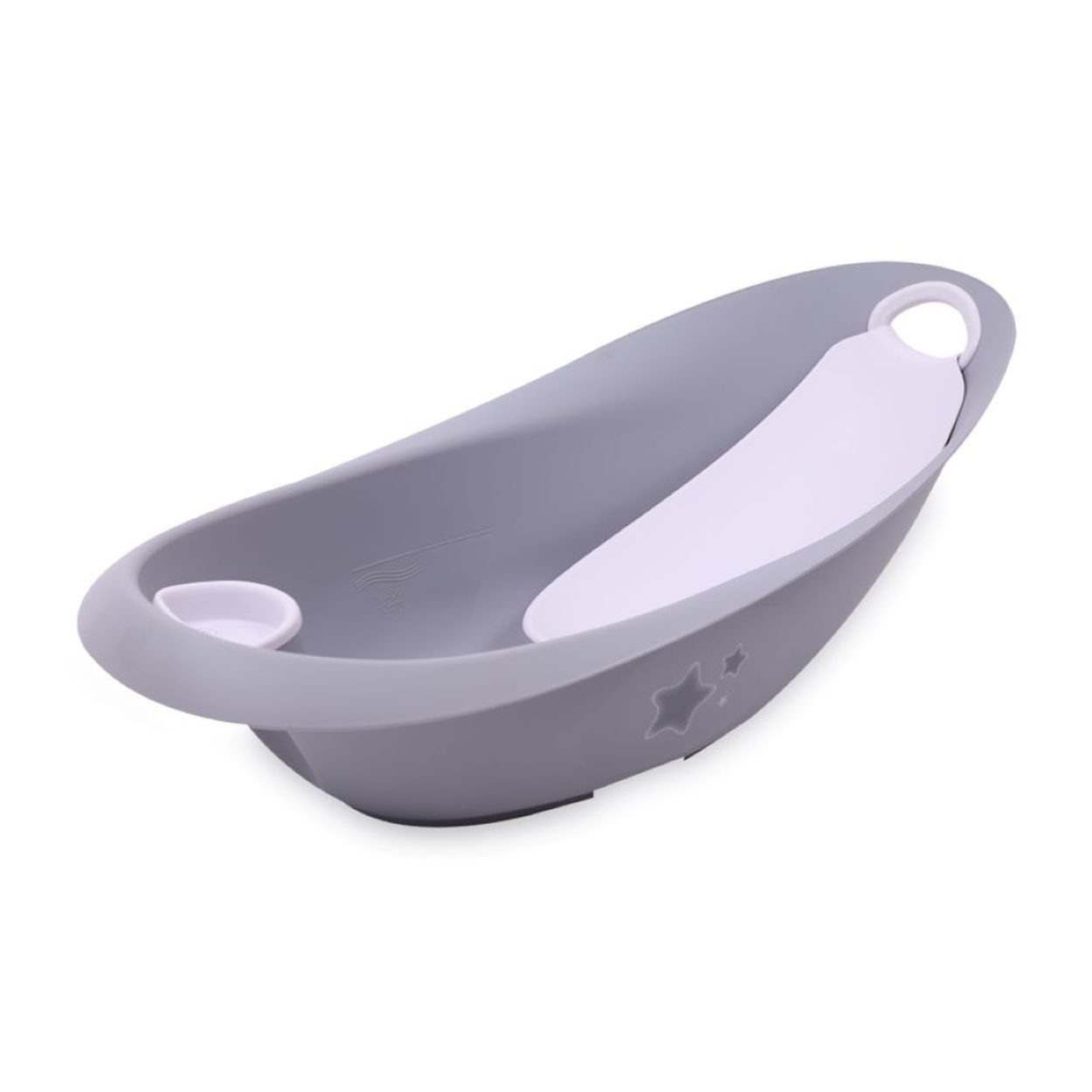 LORELLI Babybadewanne Sterne, 87 cm, Neugeborenen-Einsatz, Ablassschraube, Seifenablage, Griff