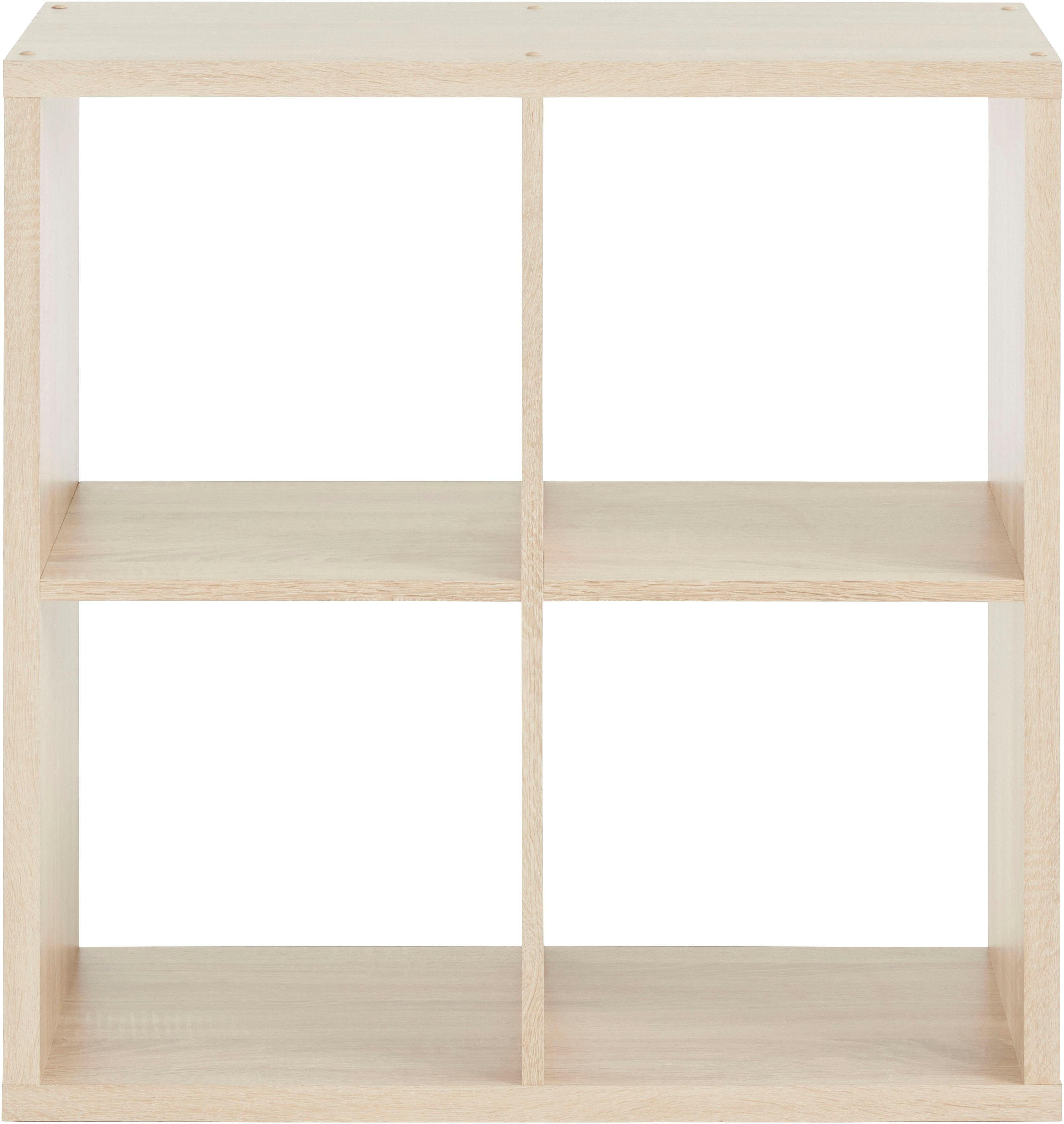 FORTE Standregal Mauro, Fachgröße 33x33cm, 4 Fächer