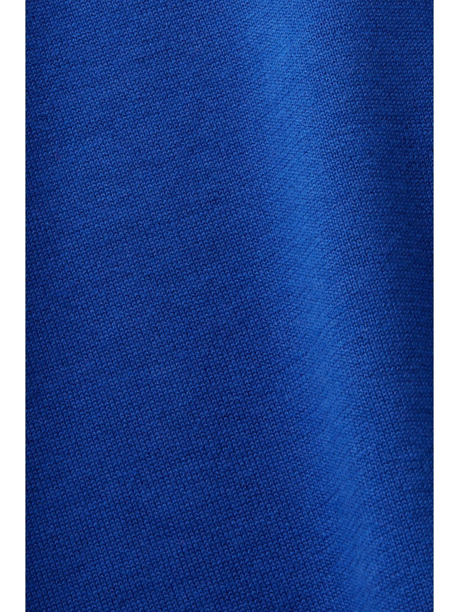 mit Rundhalsausschnitt Pullover Kurzarmpullover Esprit BLUE BRIGHT Kurzärmliger