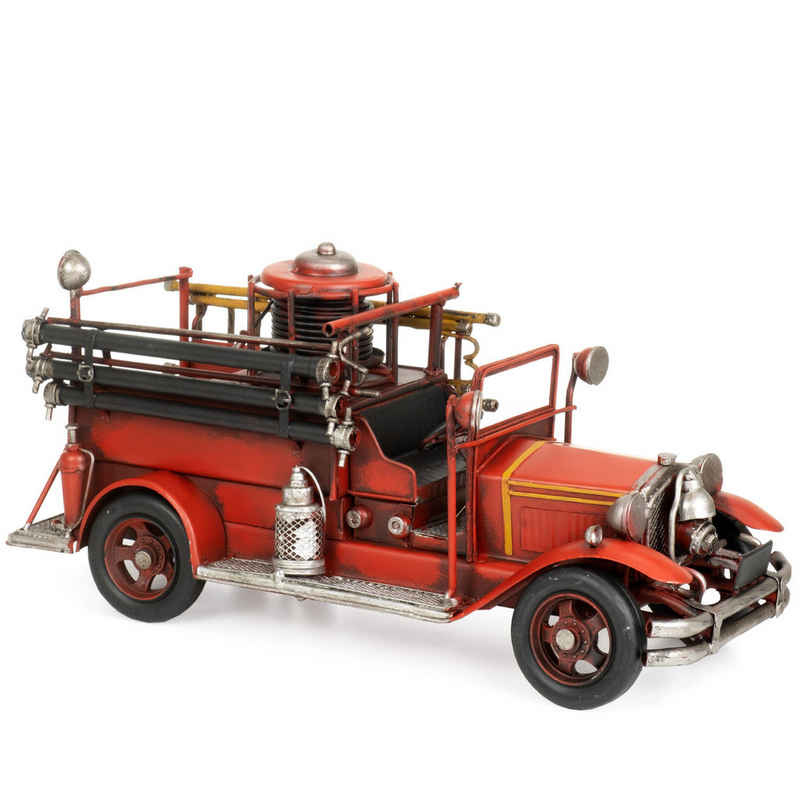 Moritz Dekoobjekt Auto Feuerwehrauto Oldtimer, Modellauto Metall Zinn Dekoration Deko kein Spielzeug