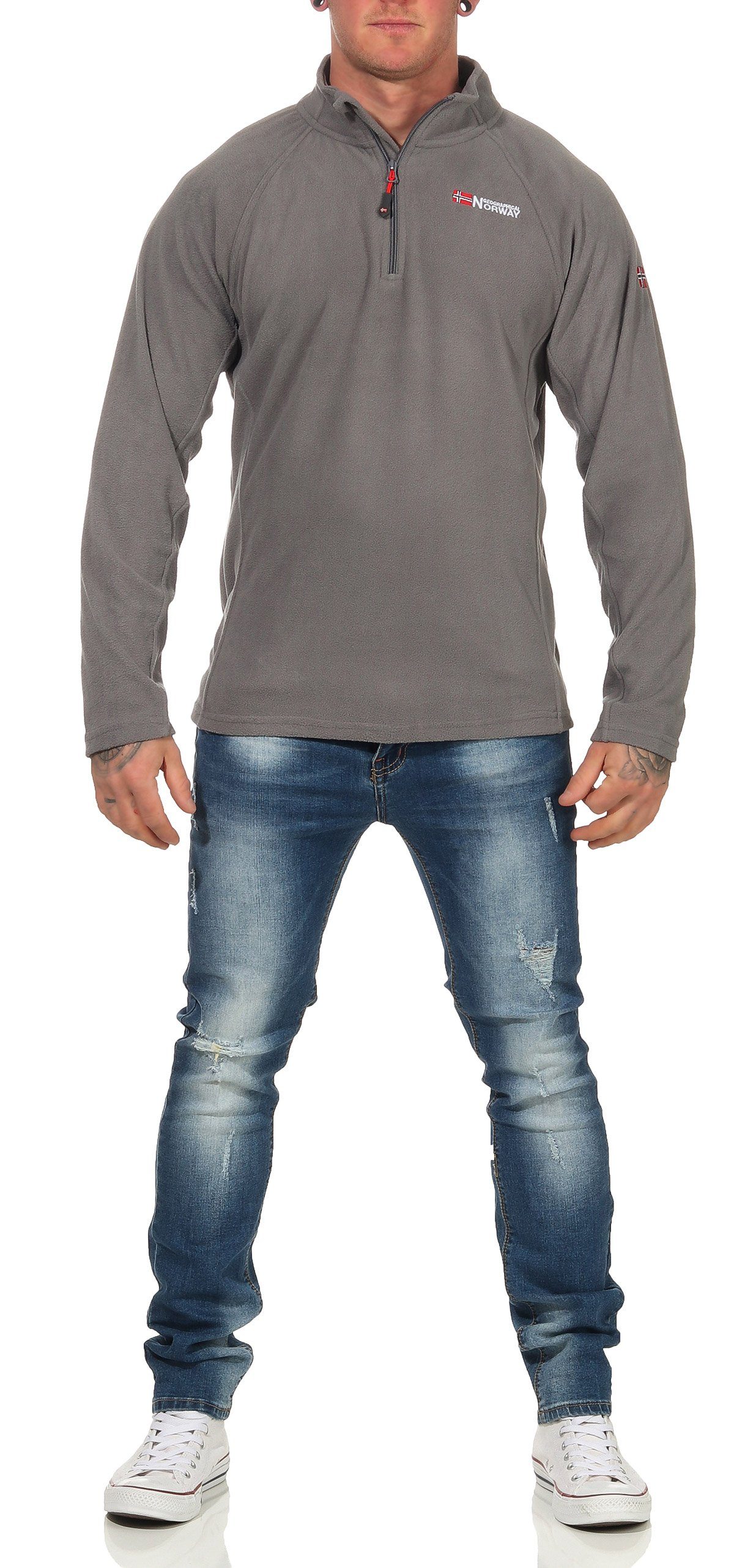 Geographical Norway Fleecepullover Herren leichte Micro Fleece überzieh Pul günstig online kaufen